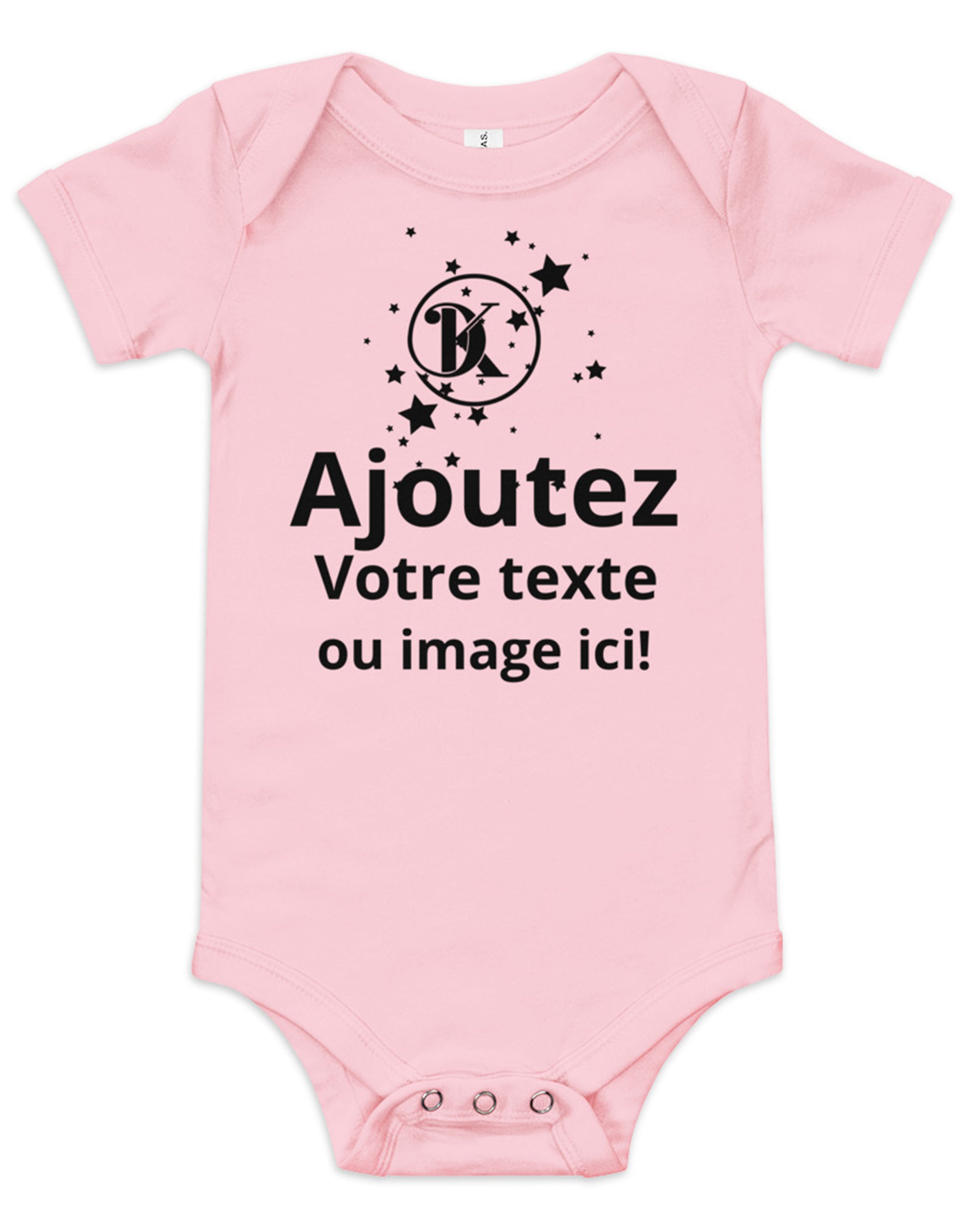 Body bébé tendance et personnalisable rose - Acajou#couleur_rose