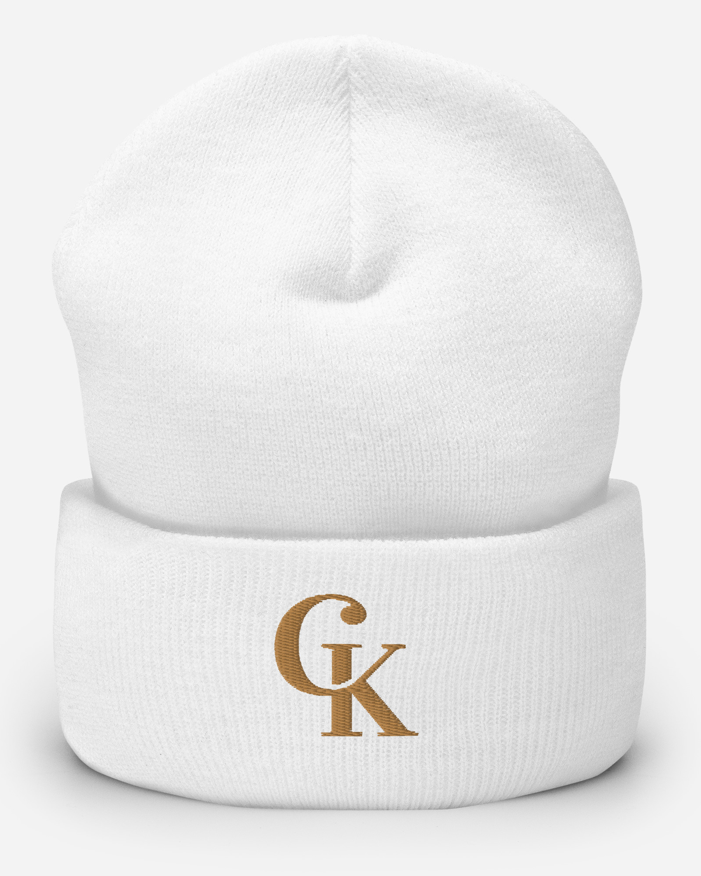 Bonnet à revers d'hiver blanc - Chamoise