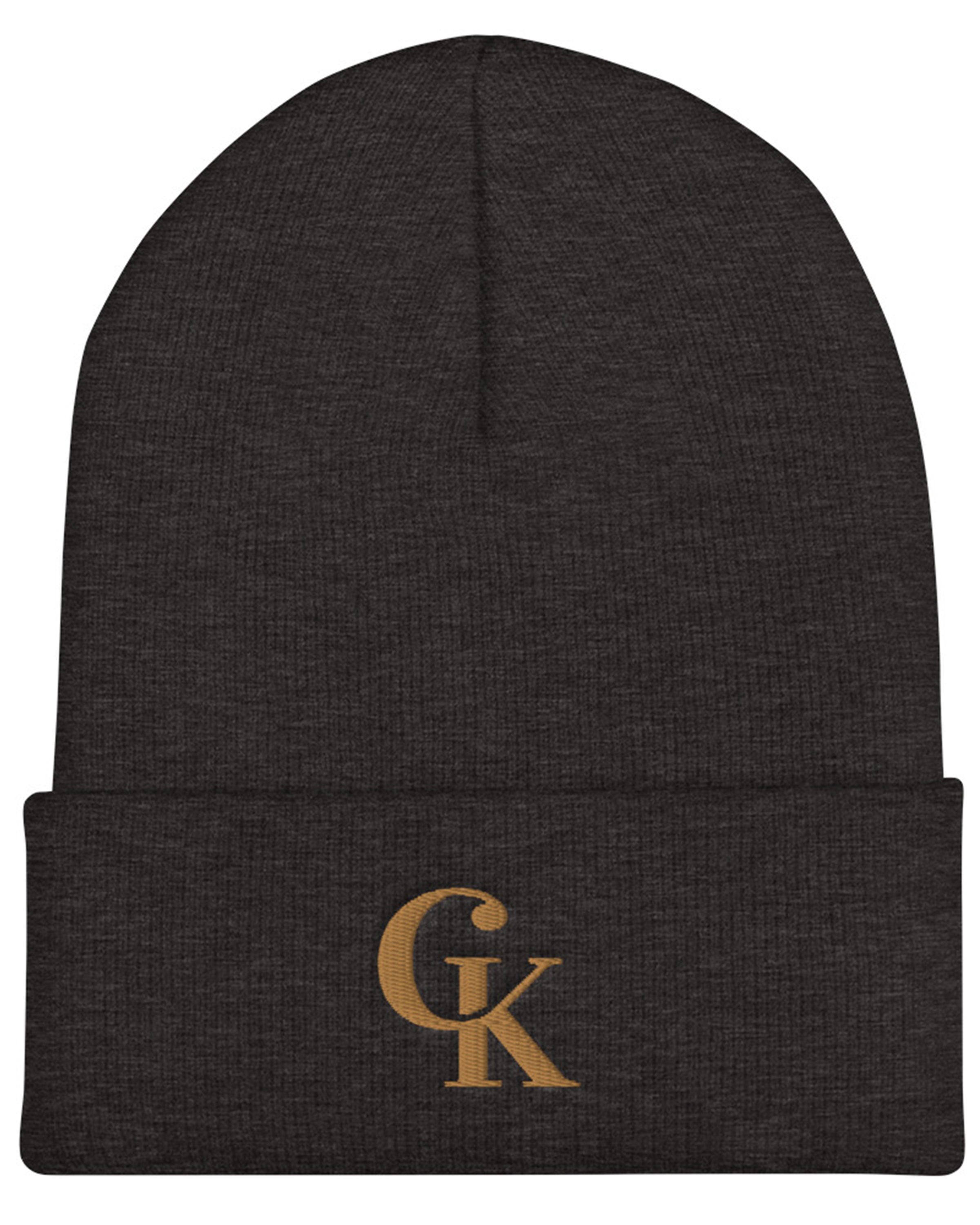 Bonnet à revers d'hiver gris foncé - Chamoise