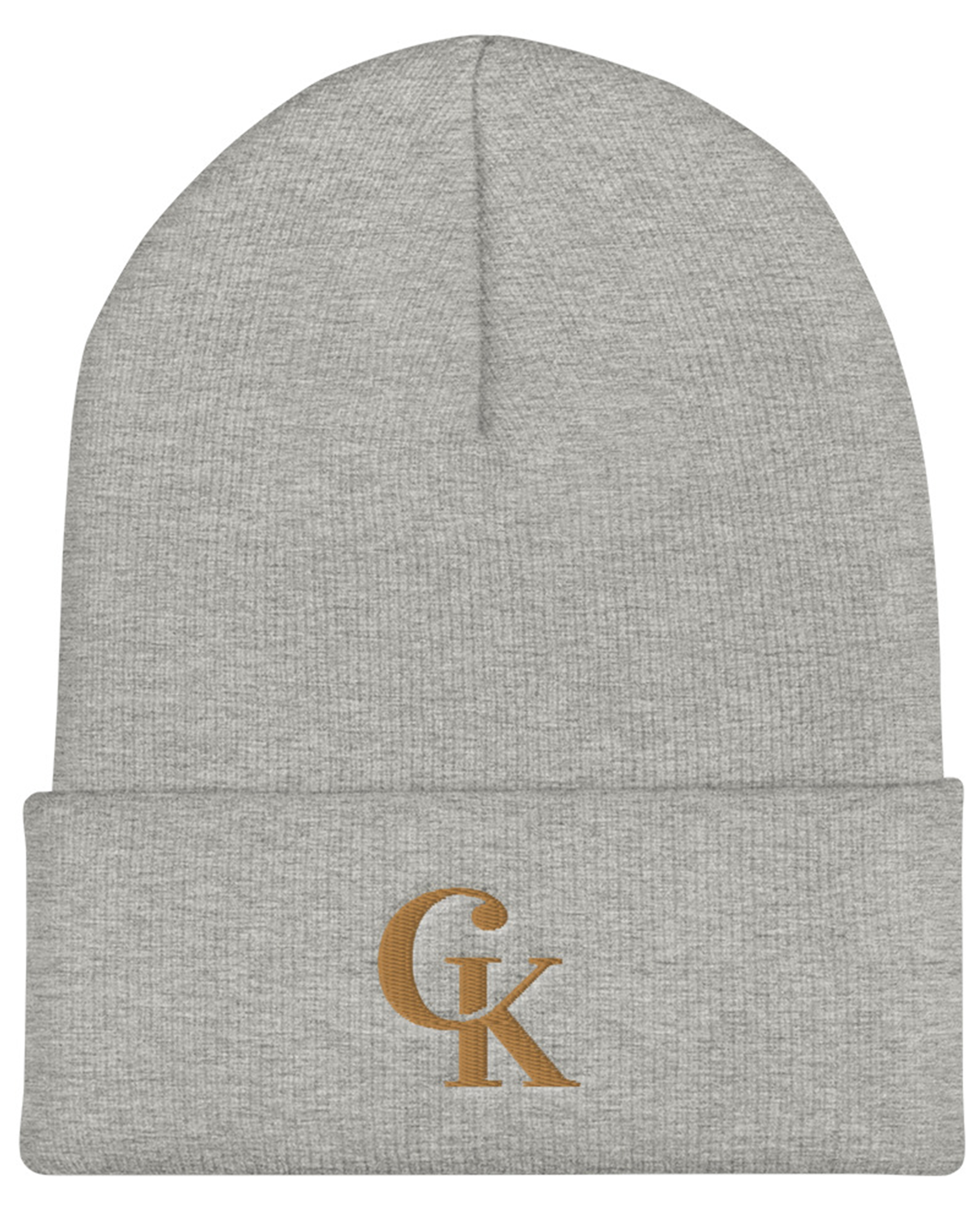 Bonnet à revers d'hiver gris chiné - Chamoise