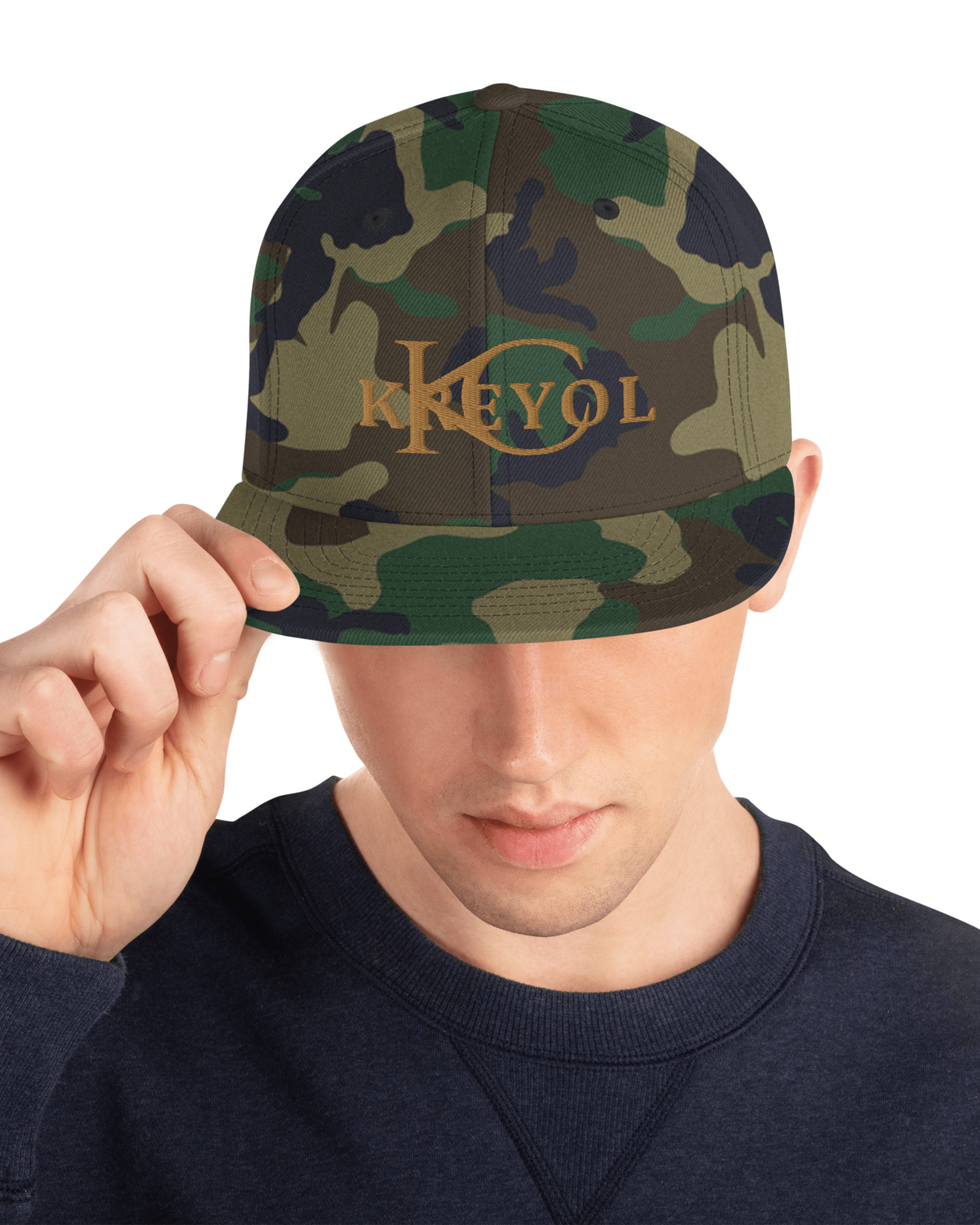Casquette snapback classique camouflage vert - Mahé#couleur_camouflage vert