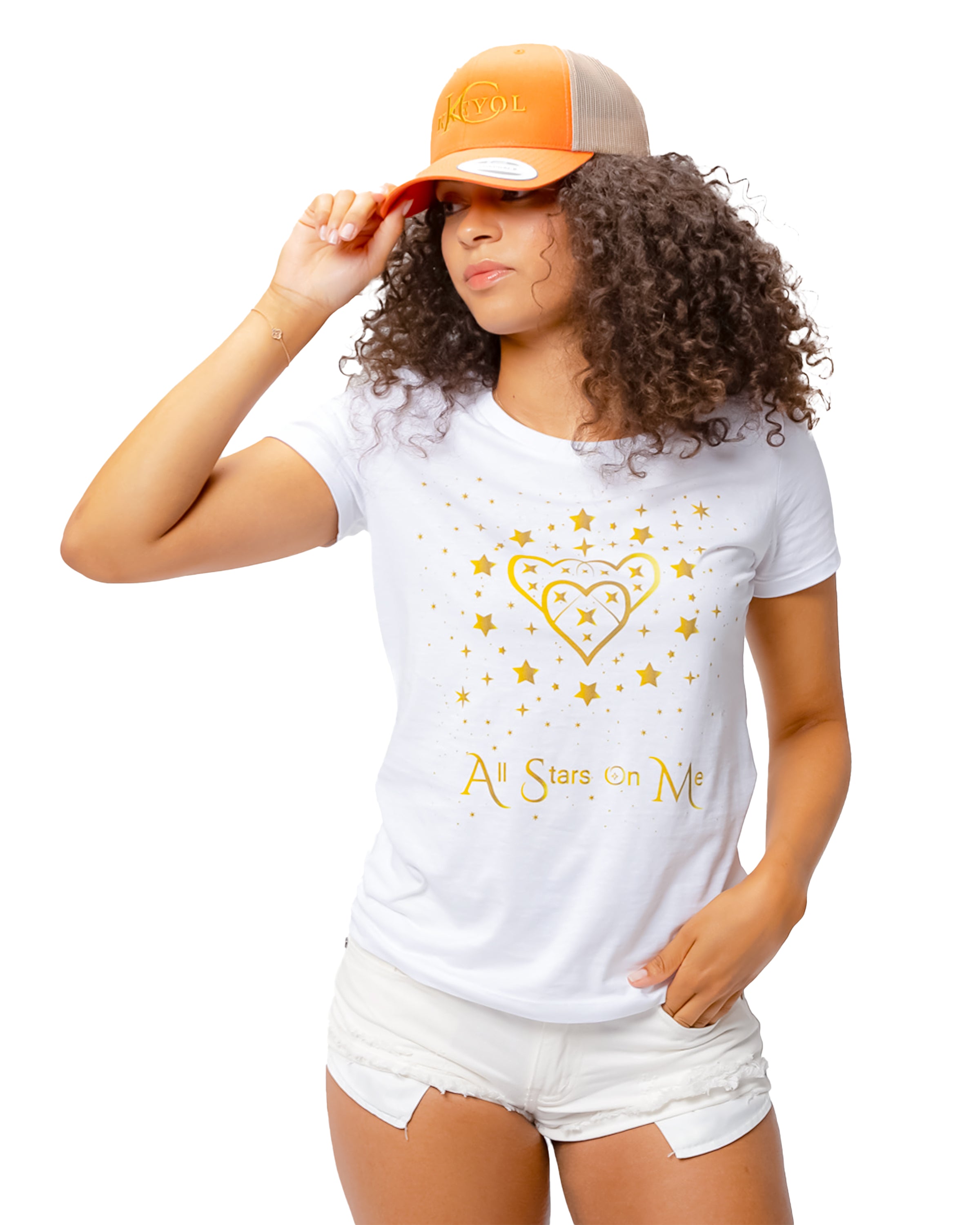 Casquette trucker rétro orange/kaki - Frache