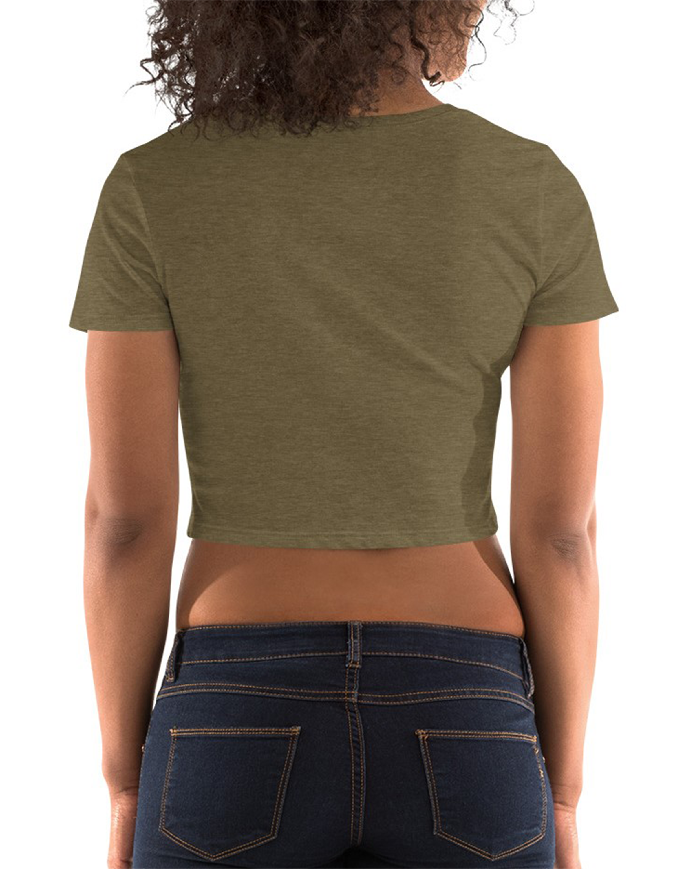 Crop Top vert olive chiné - Beira#couleur_vert olive chiné