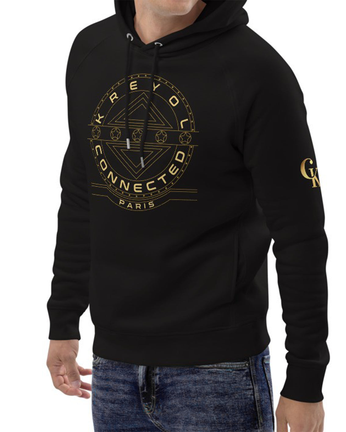 Hoodie écologique unisexe noir - Bella Vista#couleur_noir