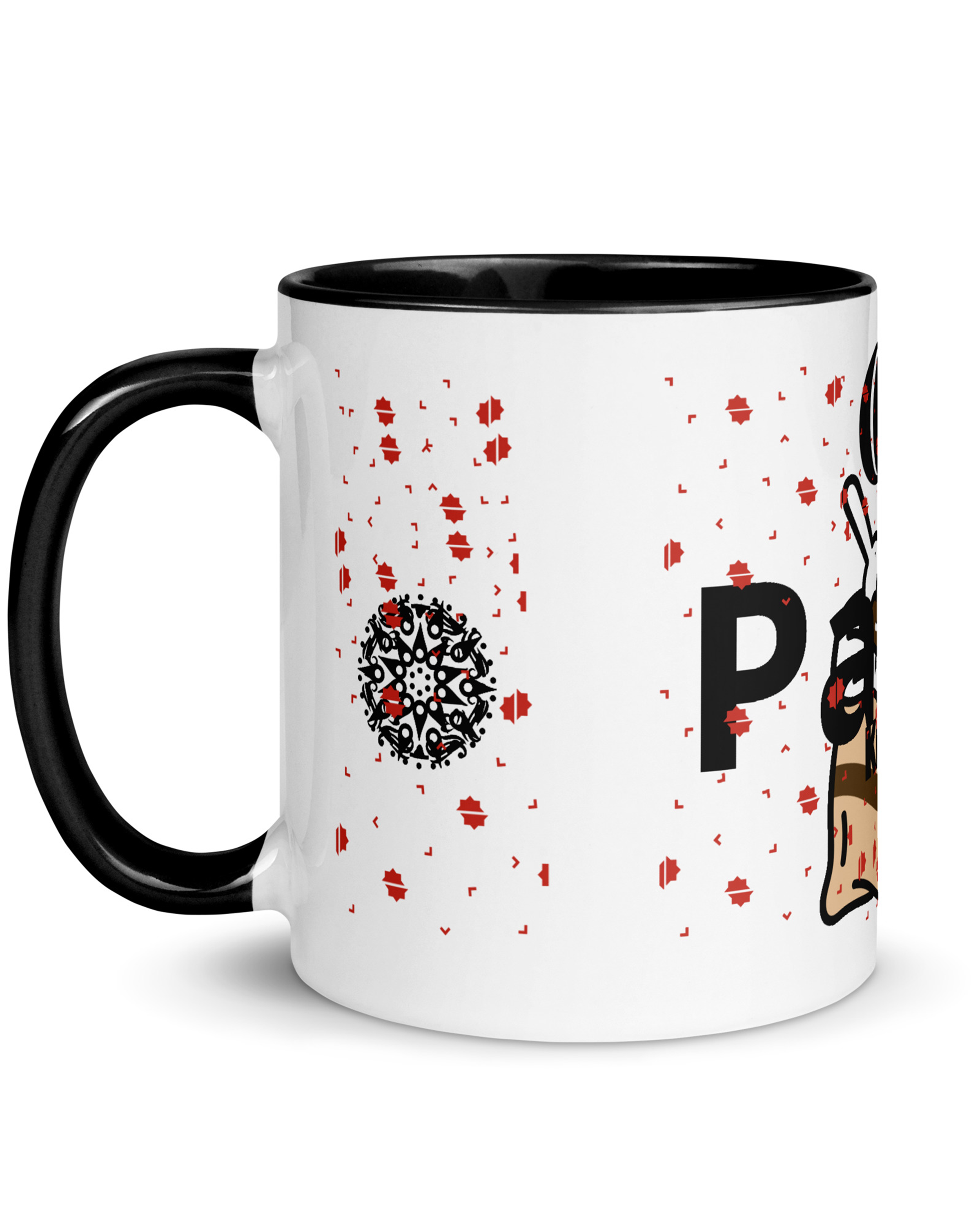 Mug en céramique coloré à l'intérieur noir - Pause Kreyol#couleur_noir