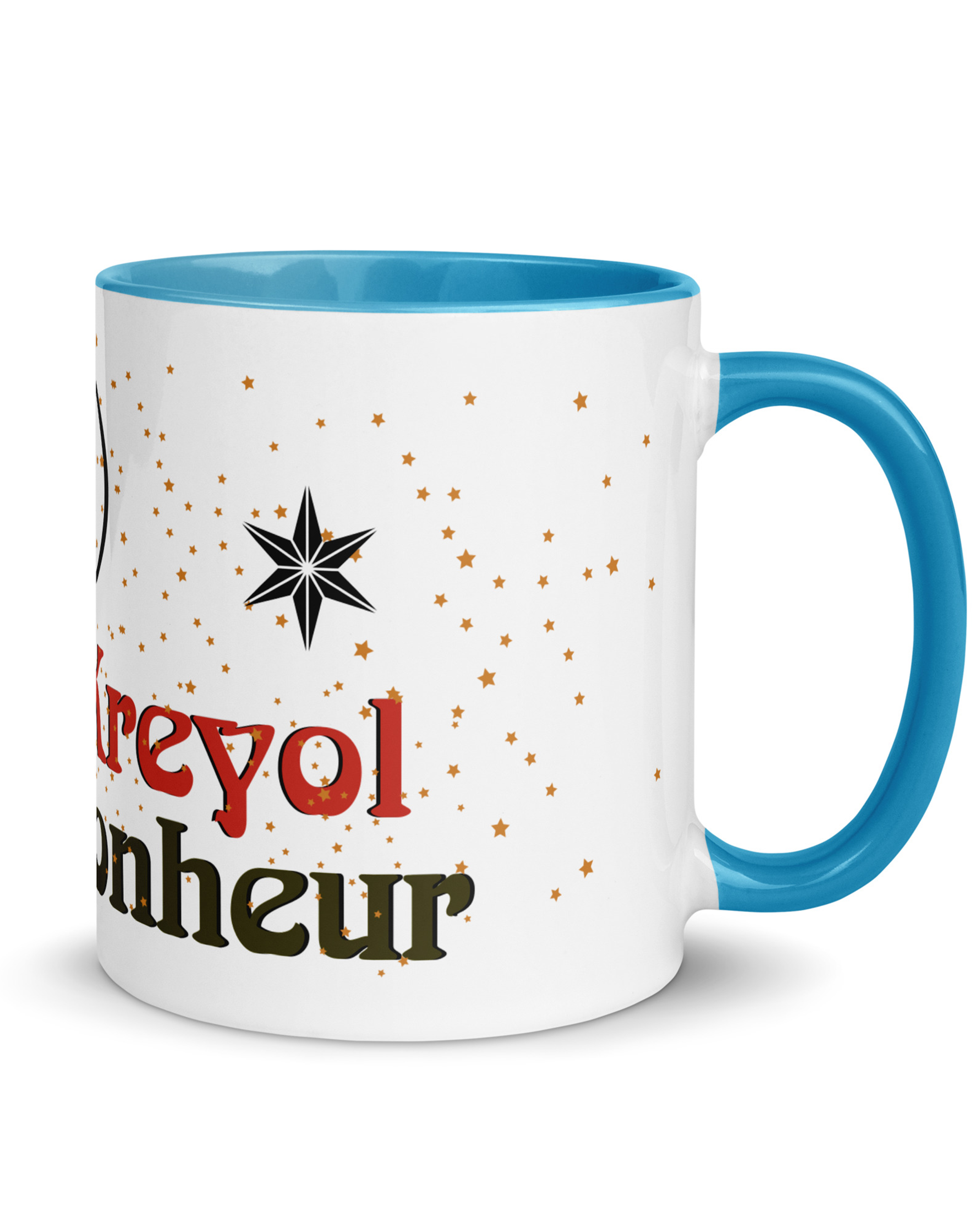 Mug en céramique couleur bleu - Taïno │ Matin Kreyol - Matin bonheur#couleur_bleu
