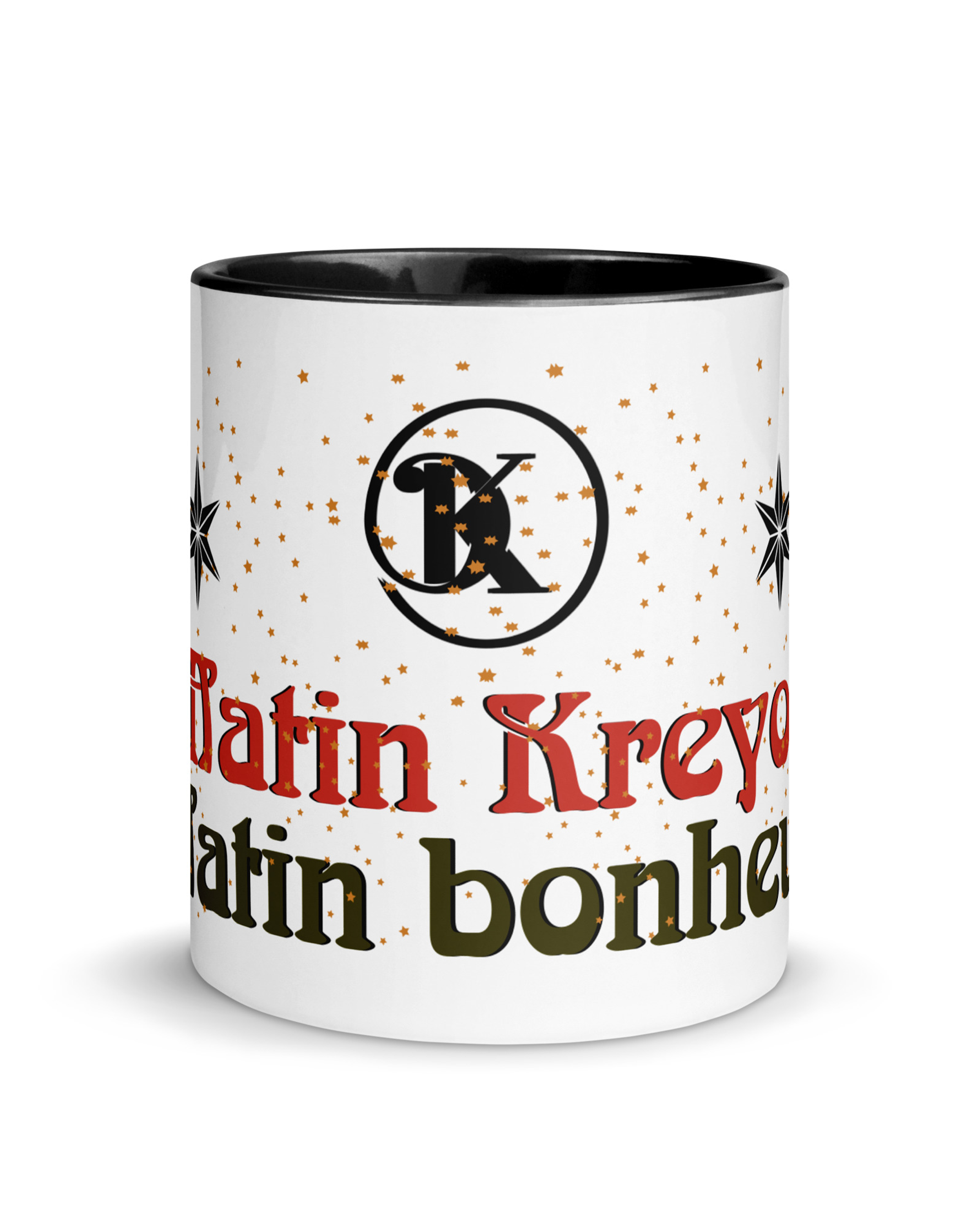 Mug en céramique couleur noir - Taïno │ Matin Kreyol - Matin bonheur#couleur_noir