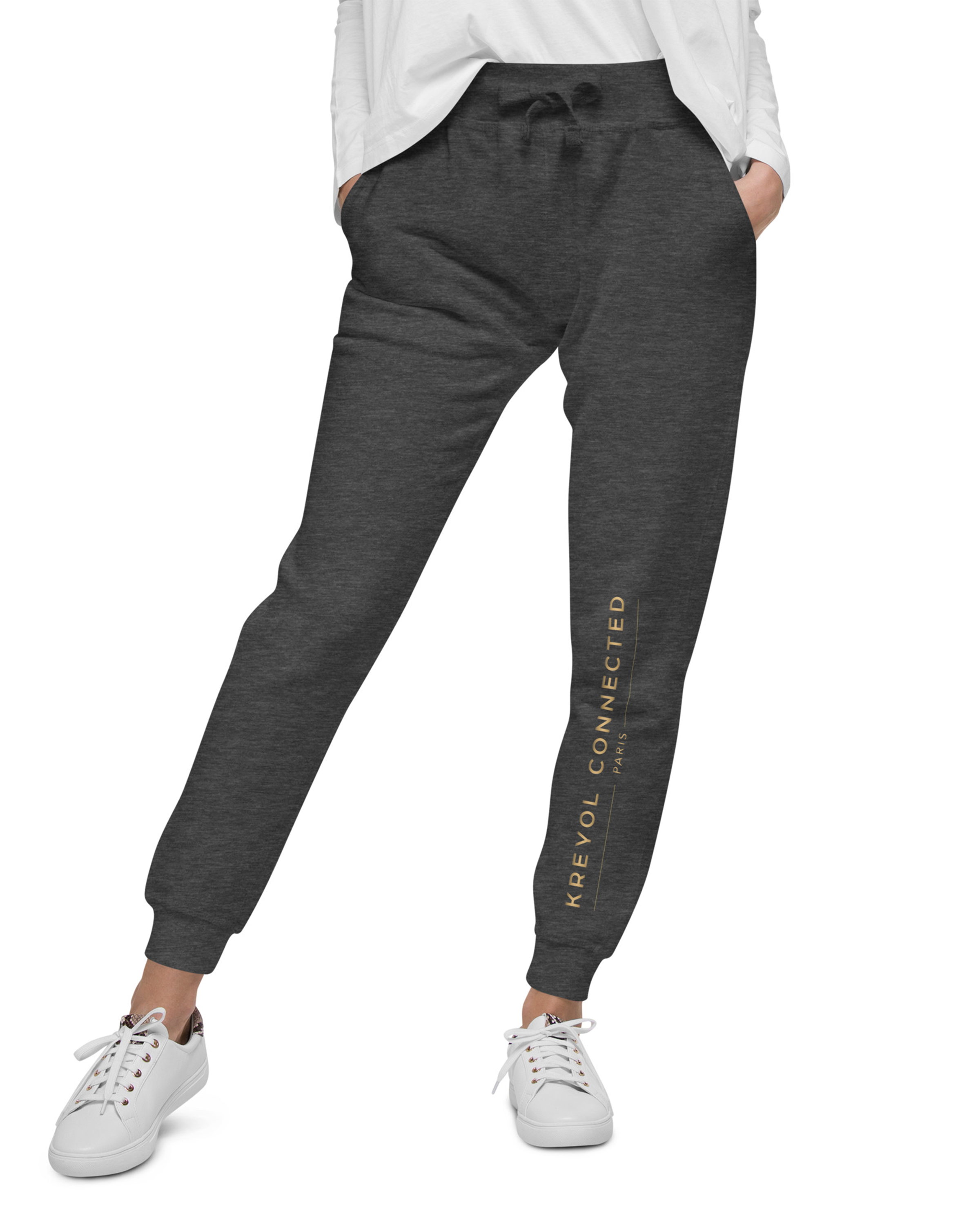 Pantalon de survêtement en molleton unisexe charcoal heather - Tamarin