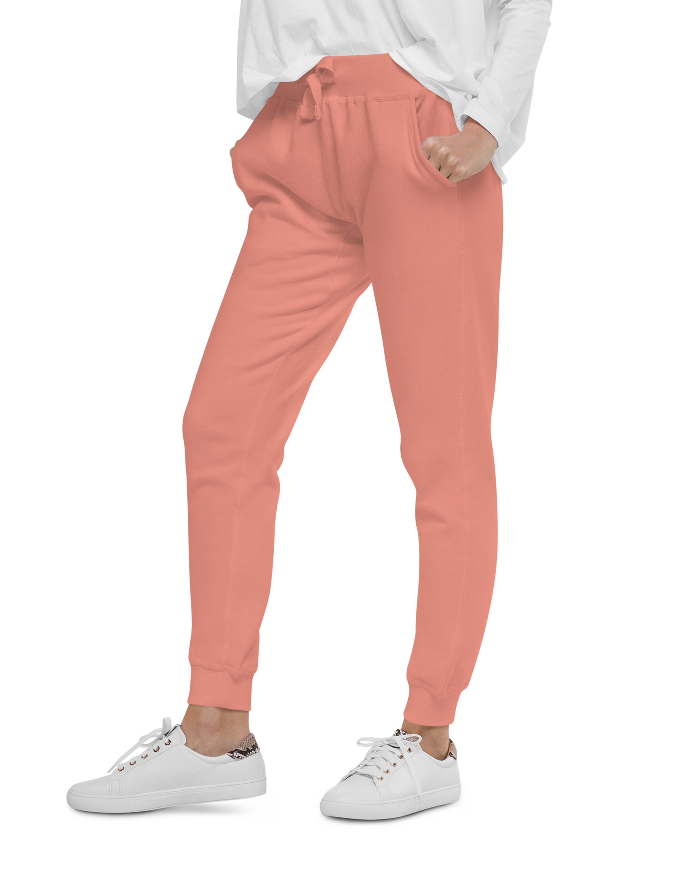 Pantalon de survêtement en molleton unisexe dusty rose - Tamarin