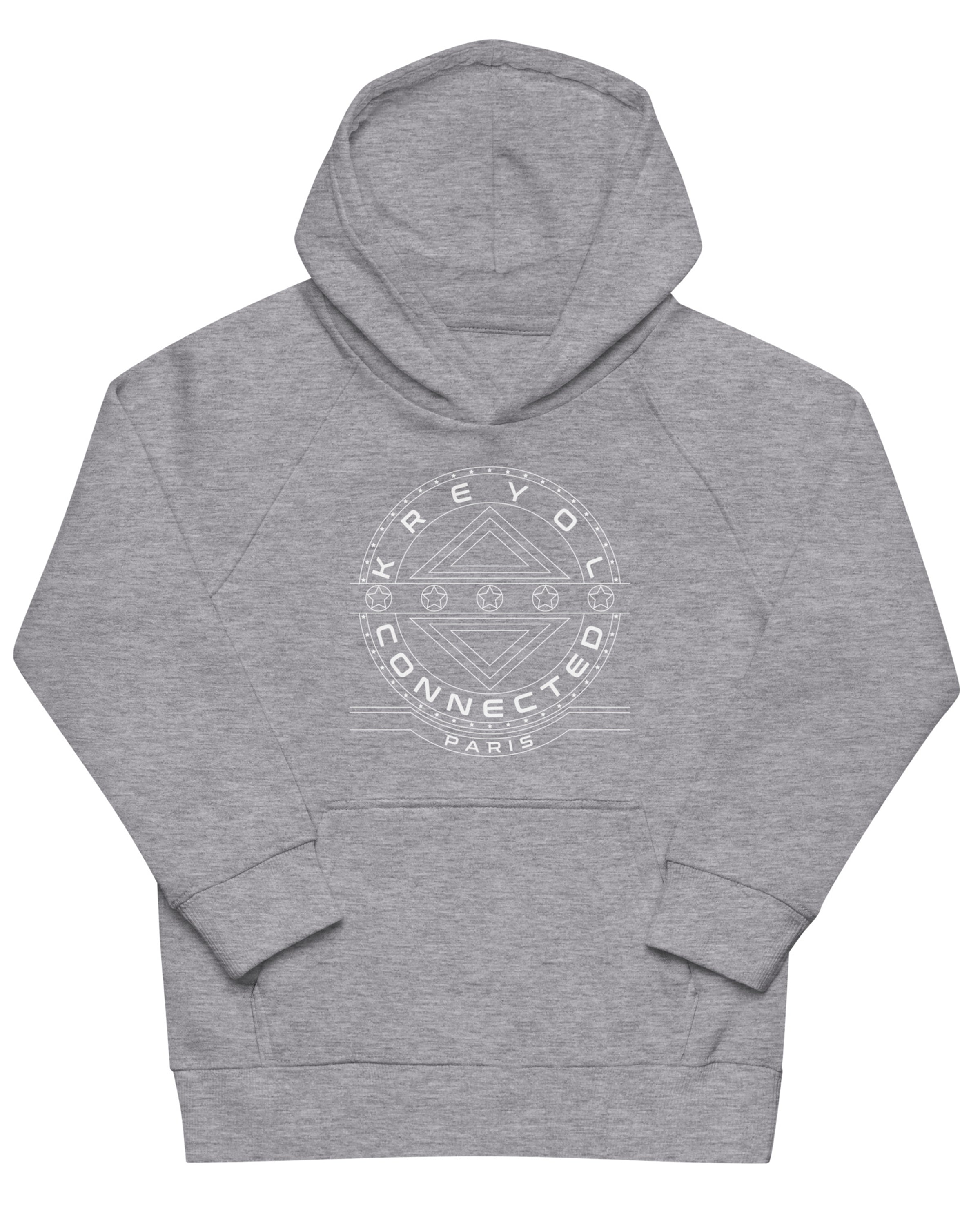 Sweat à capuche écologique enfant unisexe grey melange - Berly#couleur_grey melange