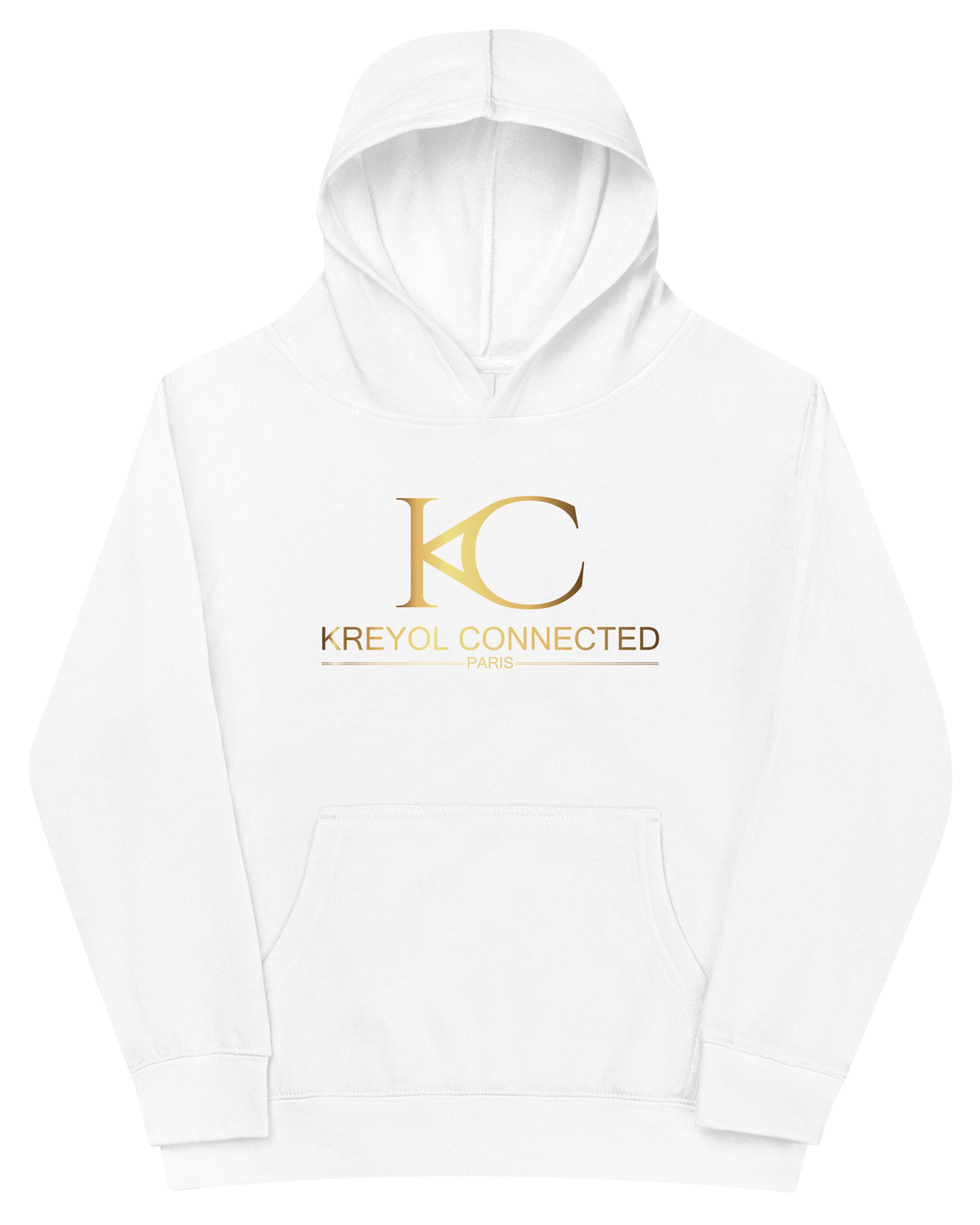 Sweat à capuche en polaire enfant blanc - Furcy#couleur_blanc