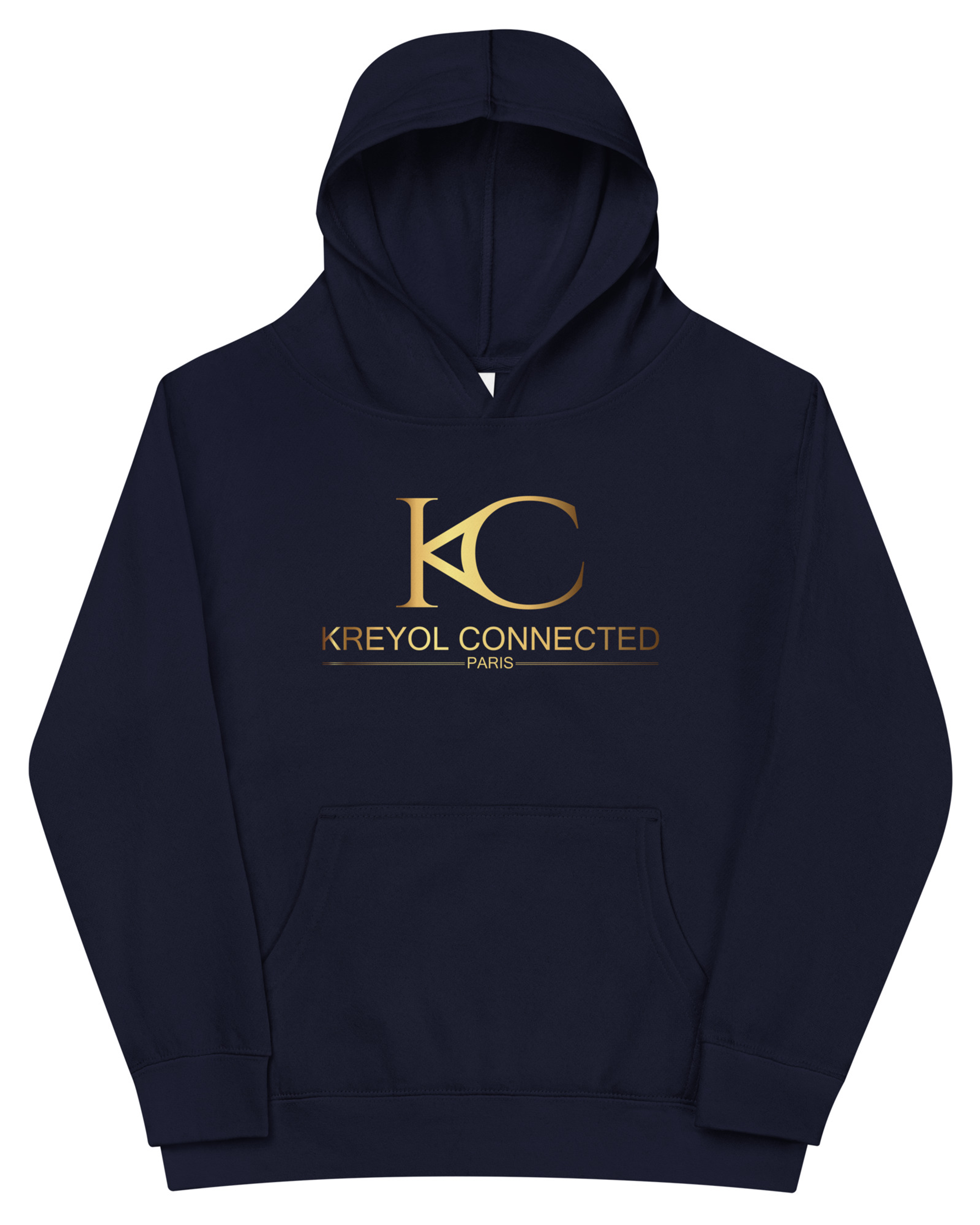 Sweat à capuche en polaire enfant navy blazer - Furcy#couleur_navy blazer