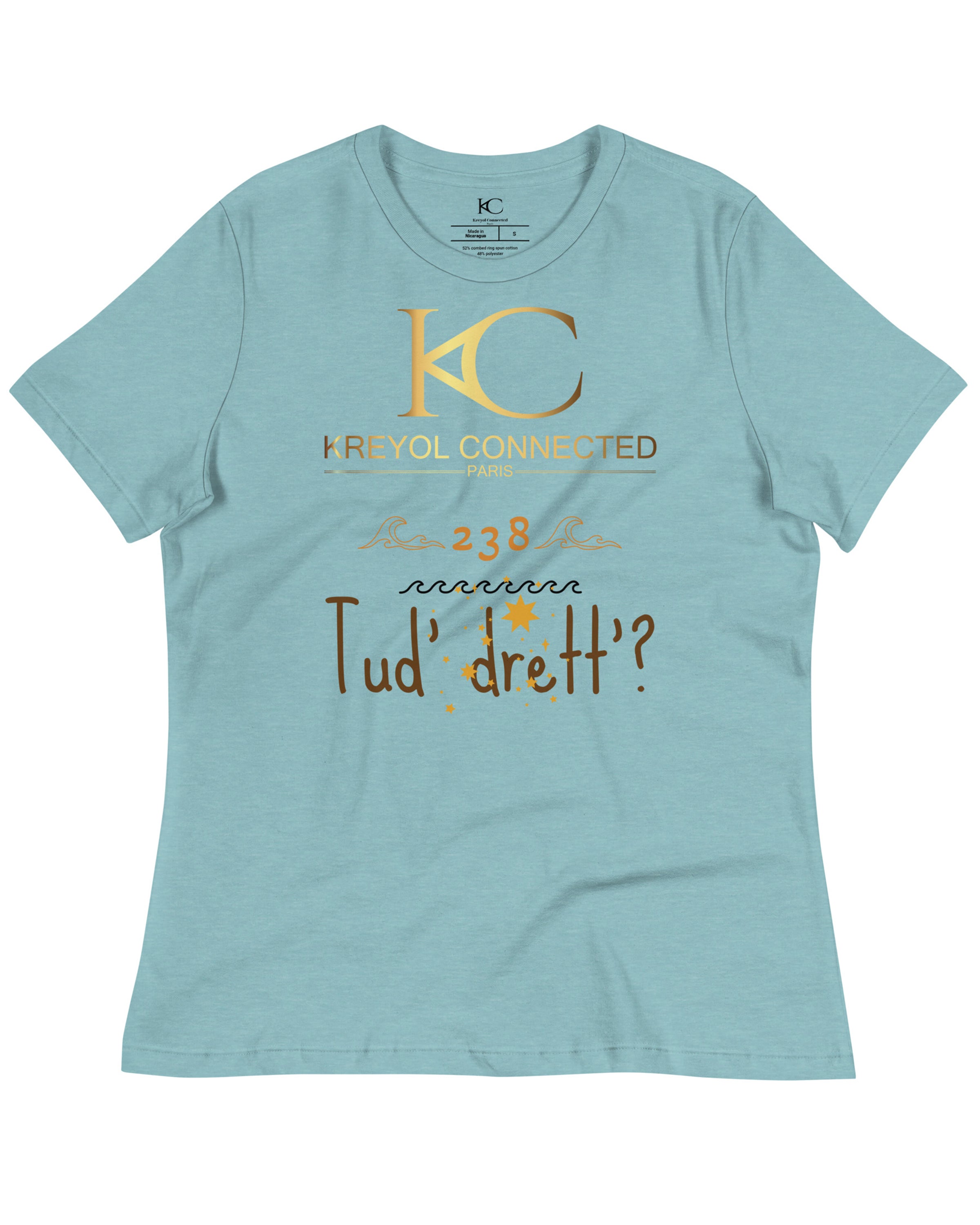 T-shirt Décontracté Femme - Cabo verde#couleur_heather blue lagoon