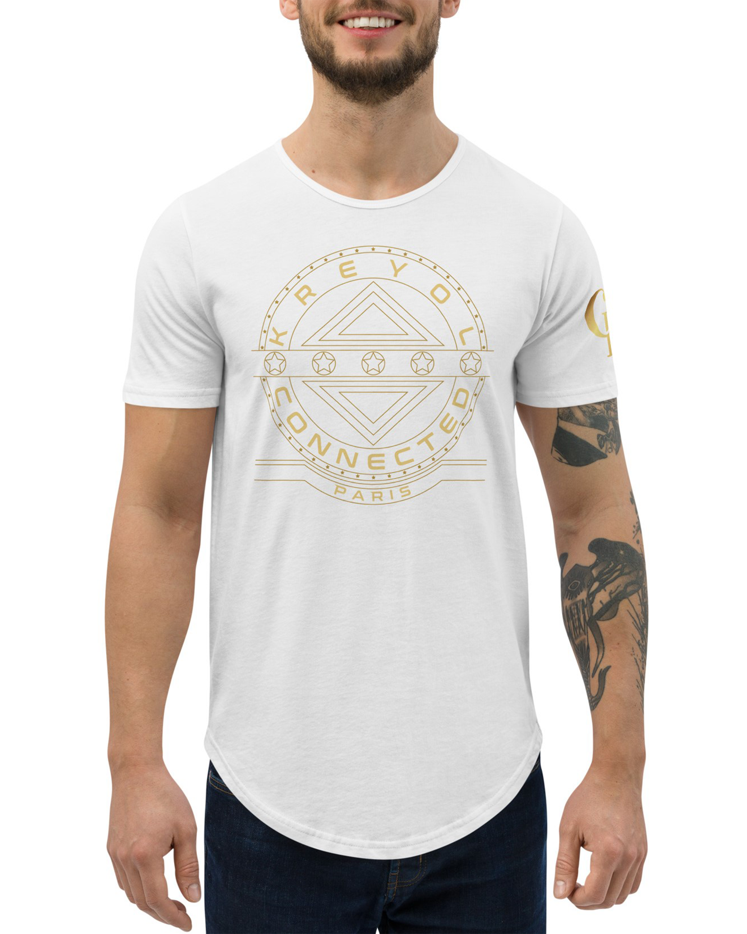 T-shirt avec ourlets Gold blanc - Bella Vista#couleur_blanc