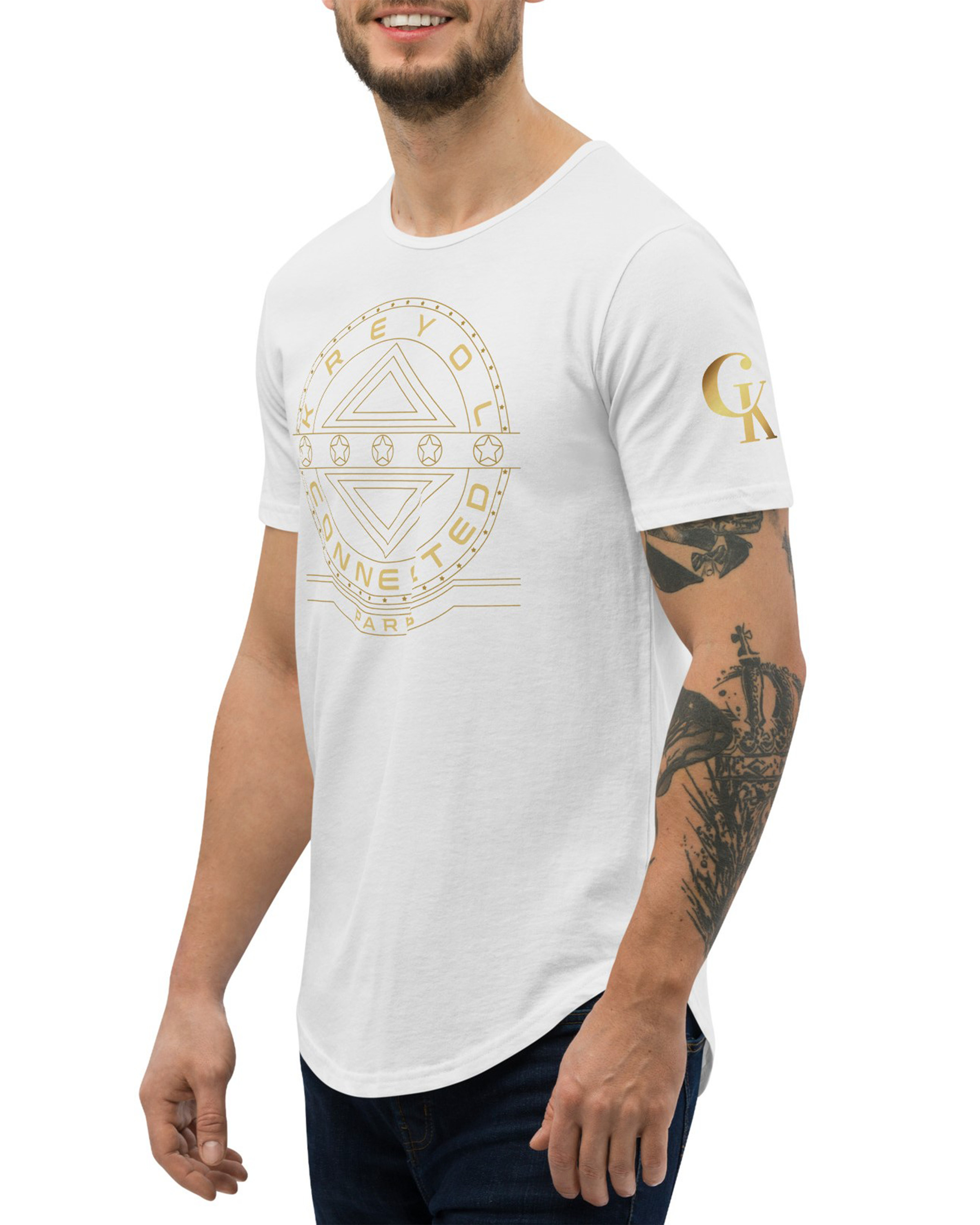 T-shirt avec ourlets Gold blanc - Bella Vista#couleur_blanc