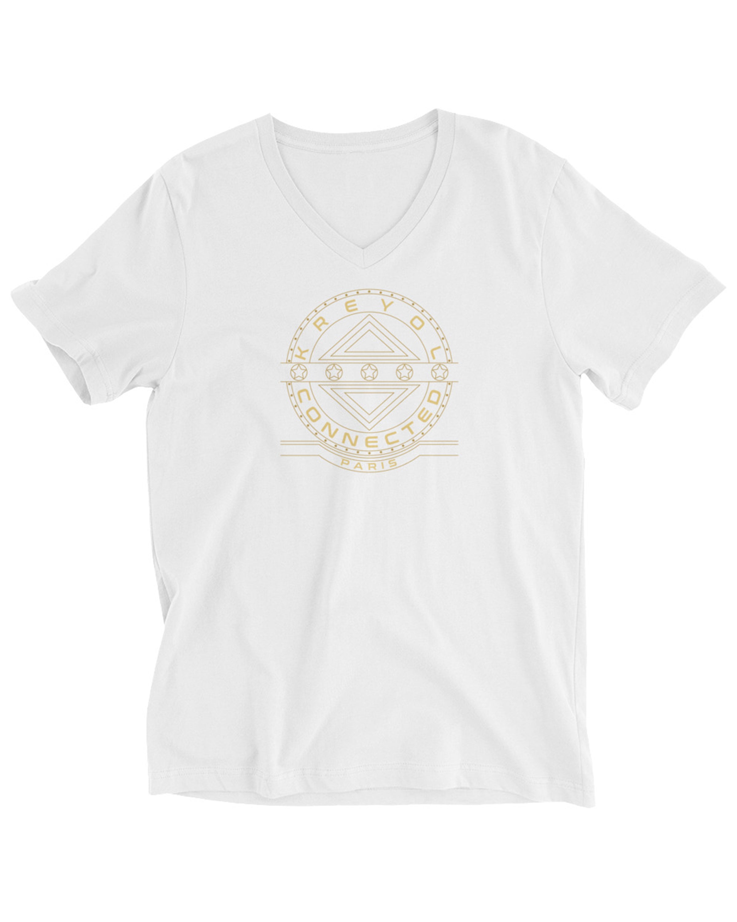 T-shirt col V unisexe blanc - Marigot#couleur_blanc
