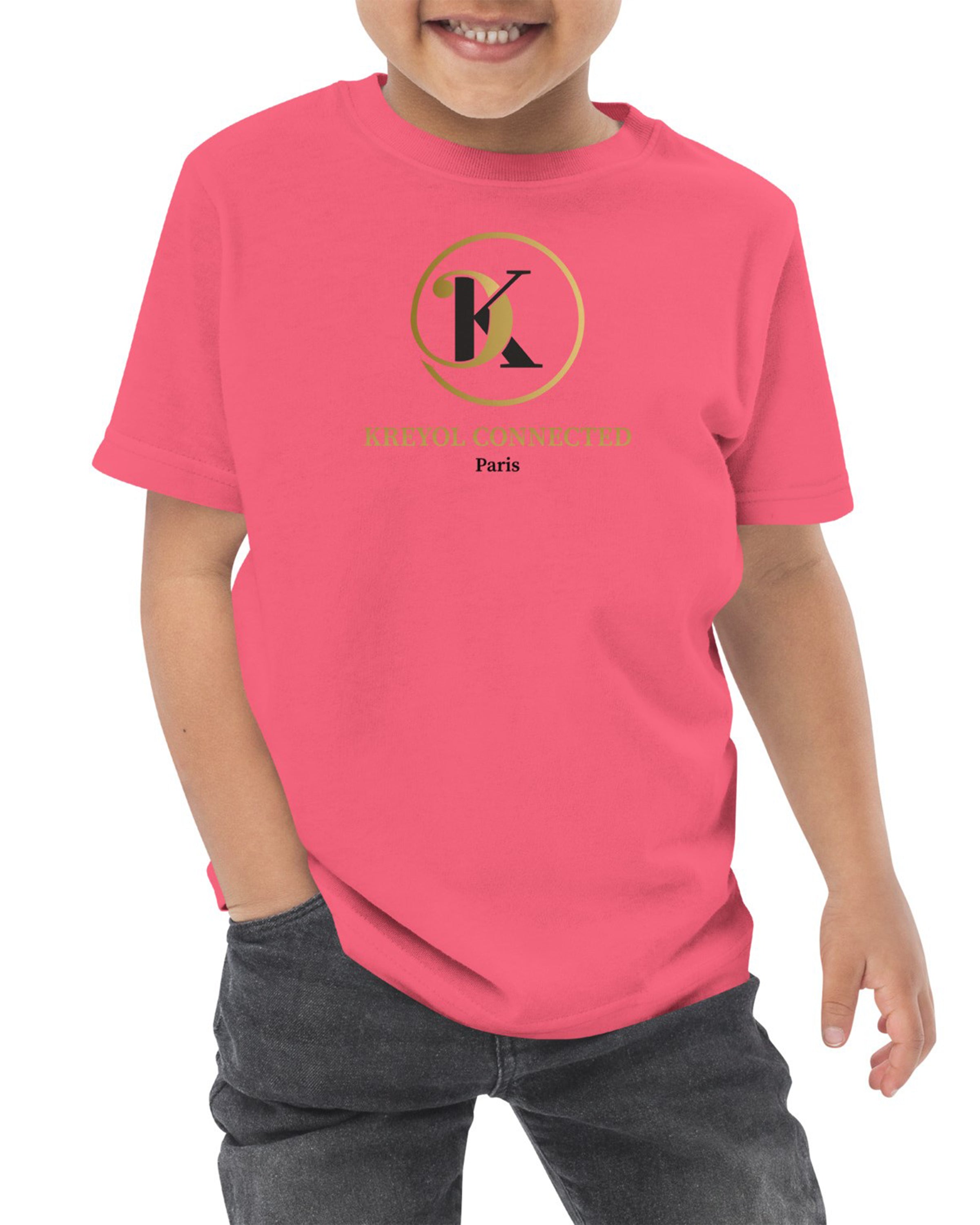 T-shirt en jersey enfant rose vif - Bambou#couleur_rose vif