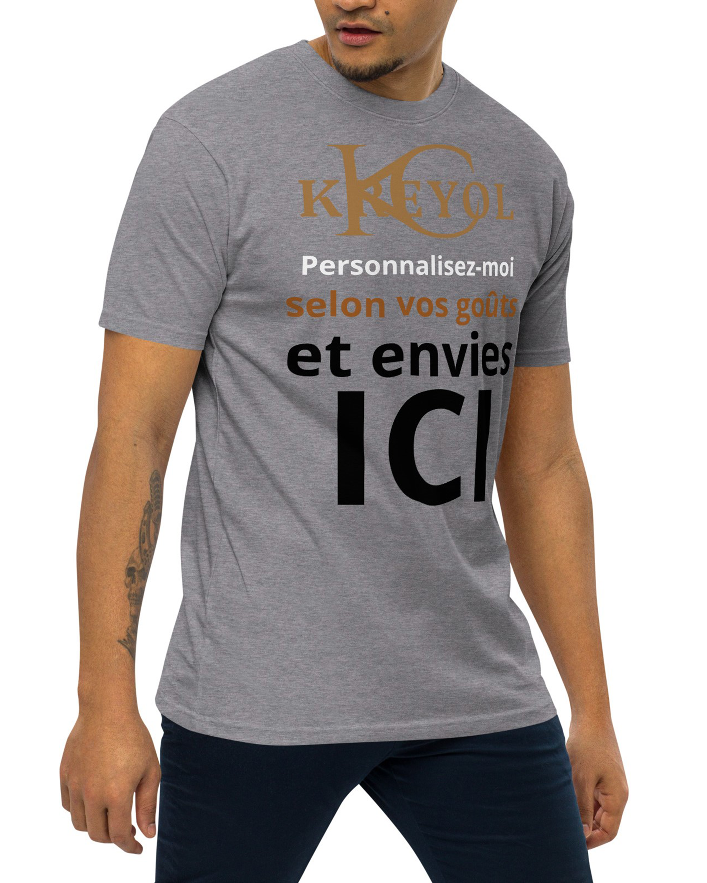 T-shirt épais homme - Hillaby carbon grey - Personnalisable#couleur_carbon grey