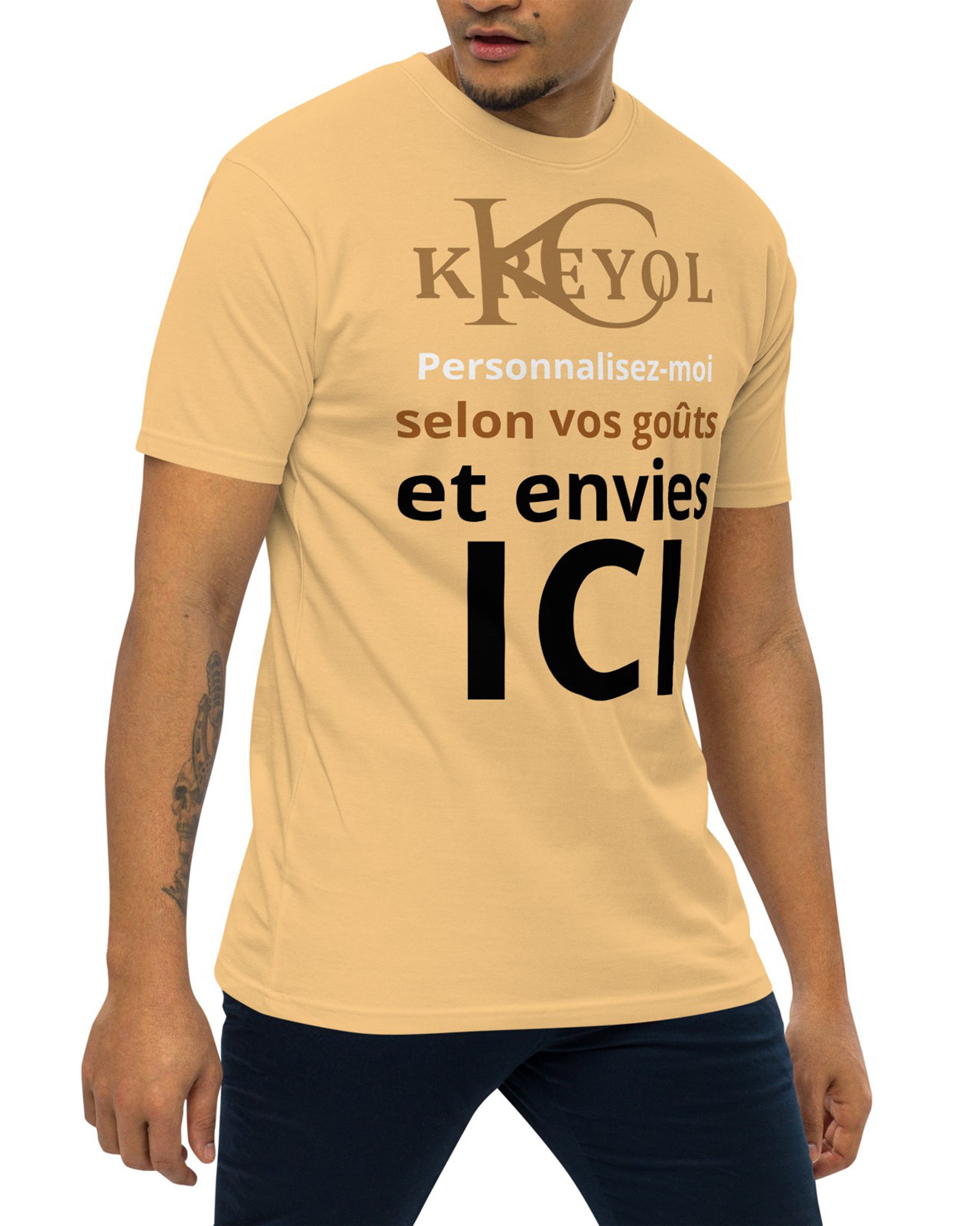 T-shirt épais homme - Hillaby vintage gold - Personnalisable#couleur_vintage gold