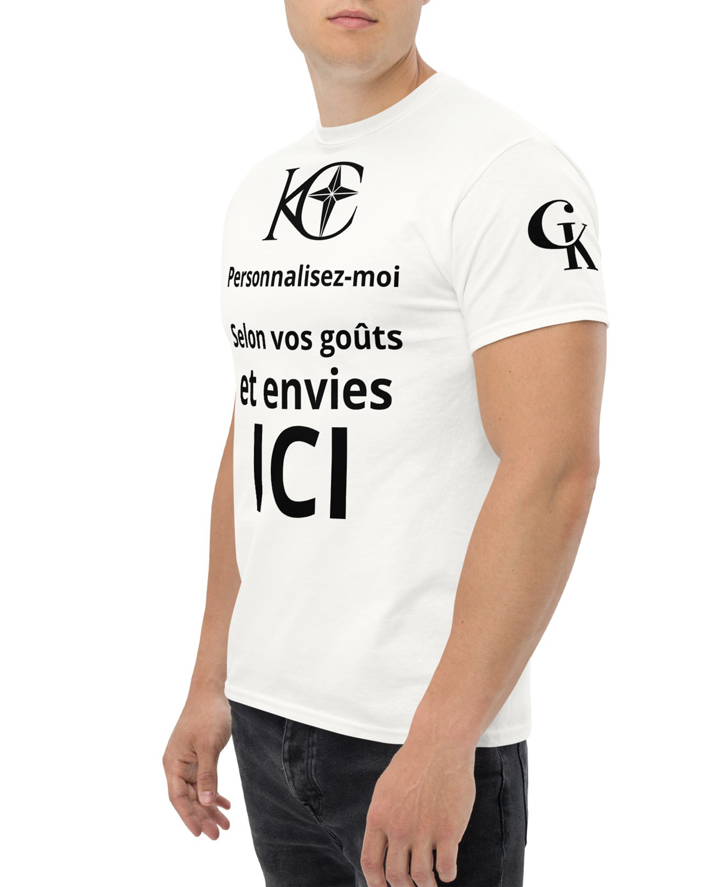 T-shirt homme à Manches Courtes Premium blanc - Baila - Personnalisable#couleur_blanc