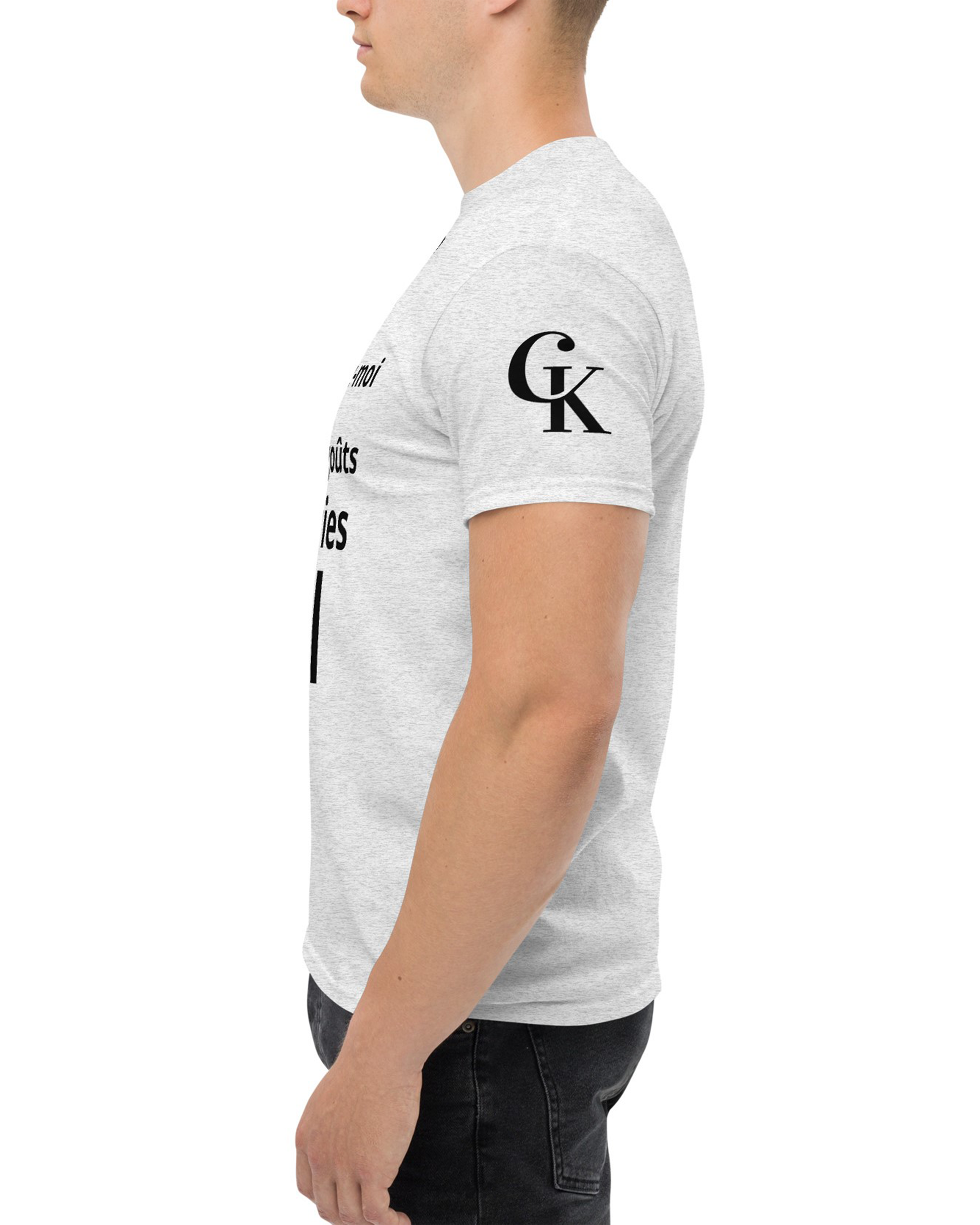 T-shirt homme à Manches Courtes Premium gris pinchard - Baila - Personnalisable#couleur_gris pinchard