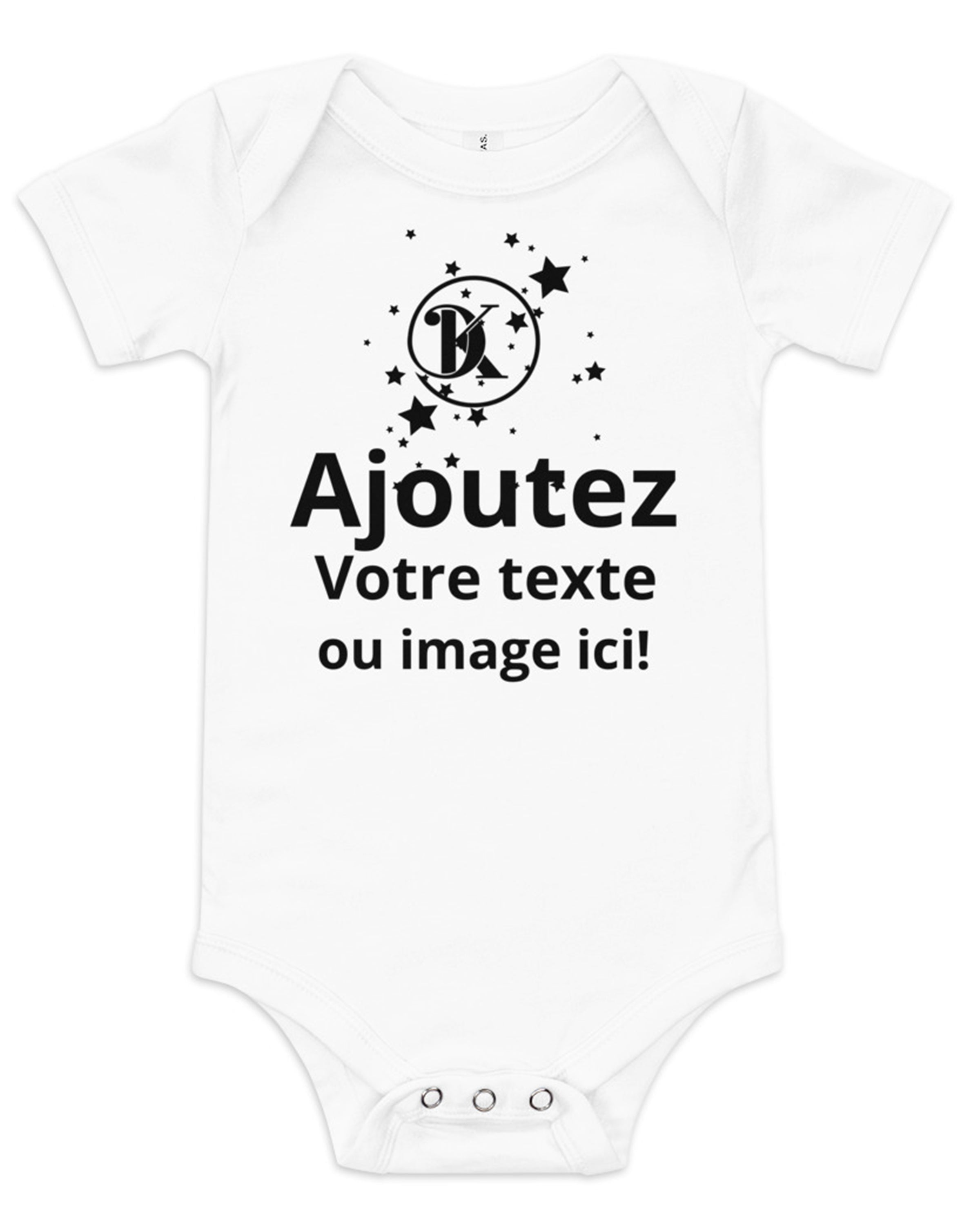 Body bébé tendance et personnalisable blanc - Acajou#couleur_blanc