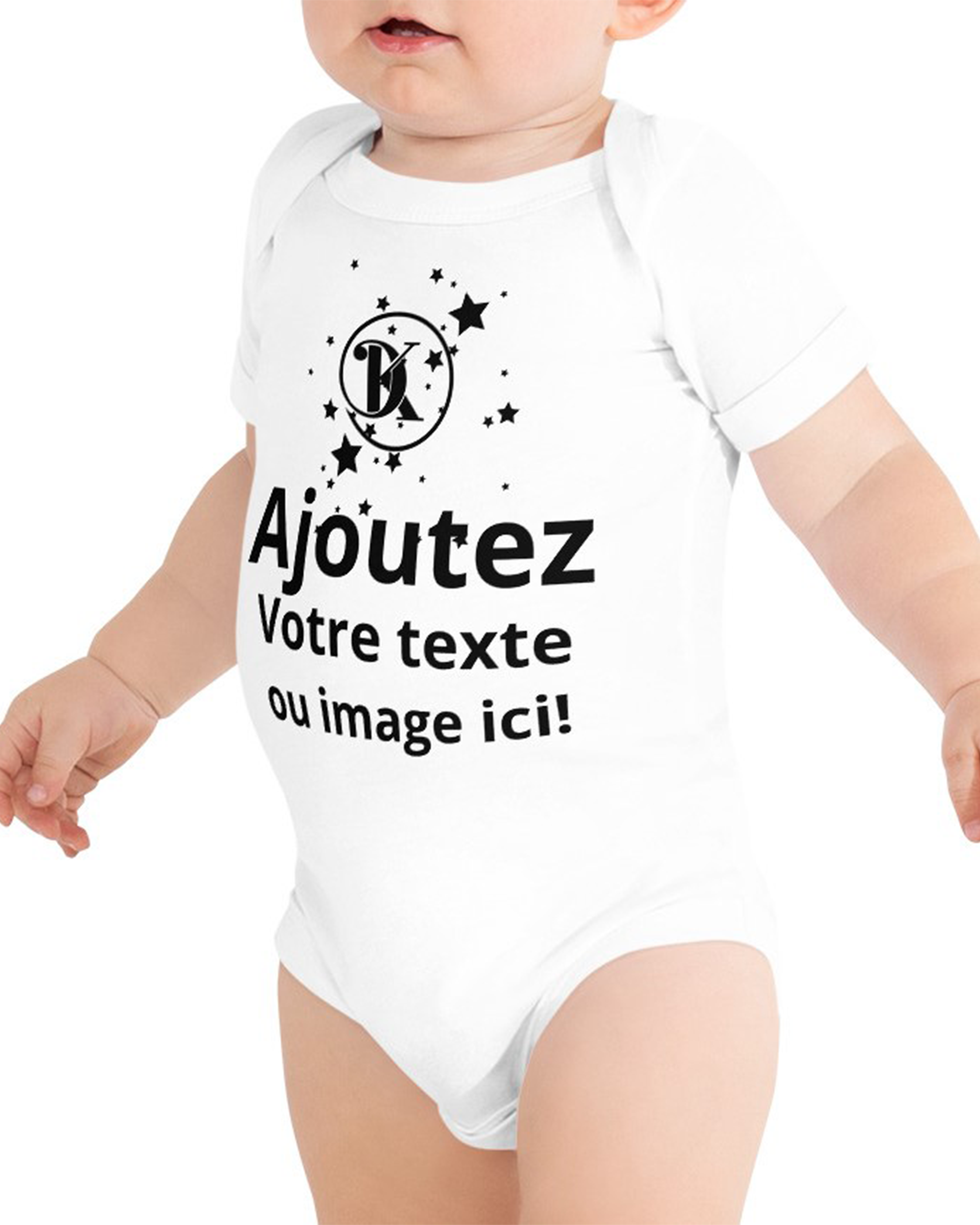 Body bébé tendance et personnalisable blanc - Acajou#couleur_blanc