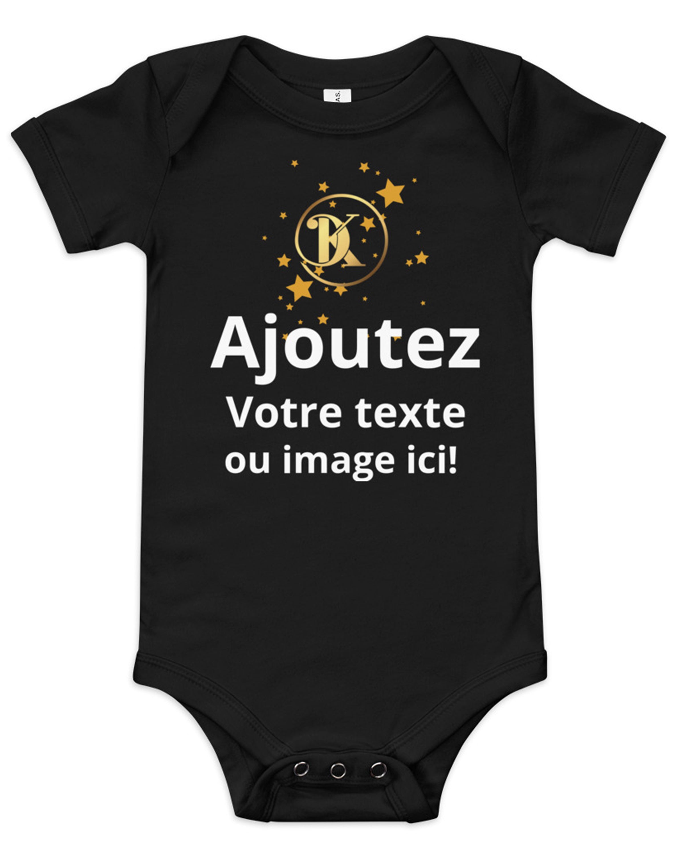 Body bébé tendance et personnalisable noir - Goyave#couleur_noir