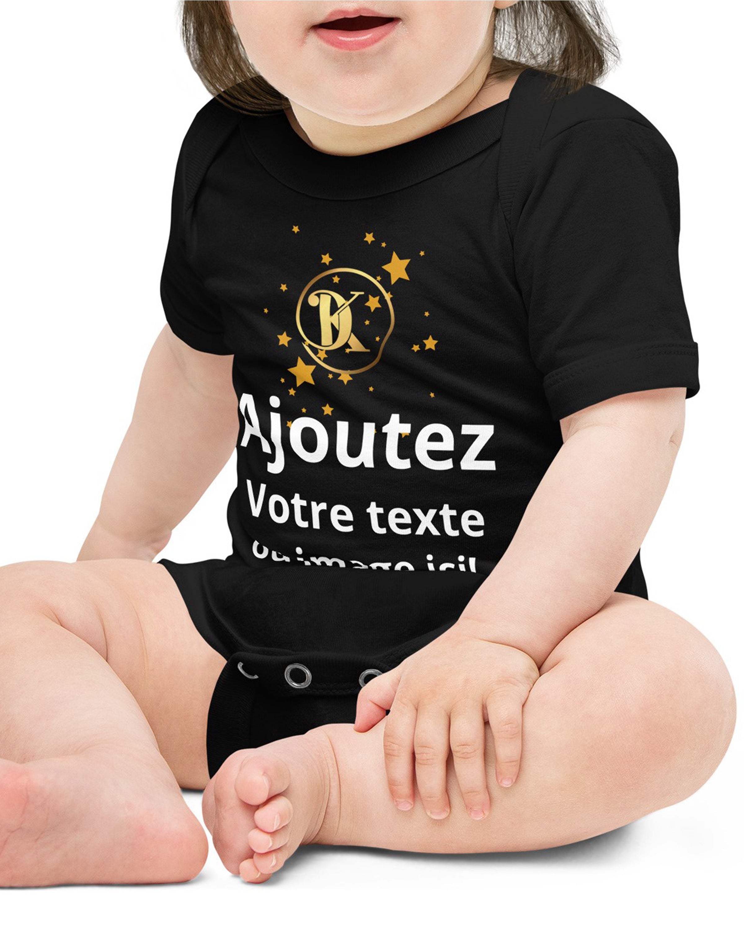 Body bébé tendance et personnalisable noir - Goyave#couleur_noir