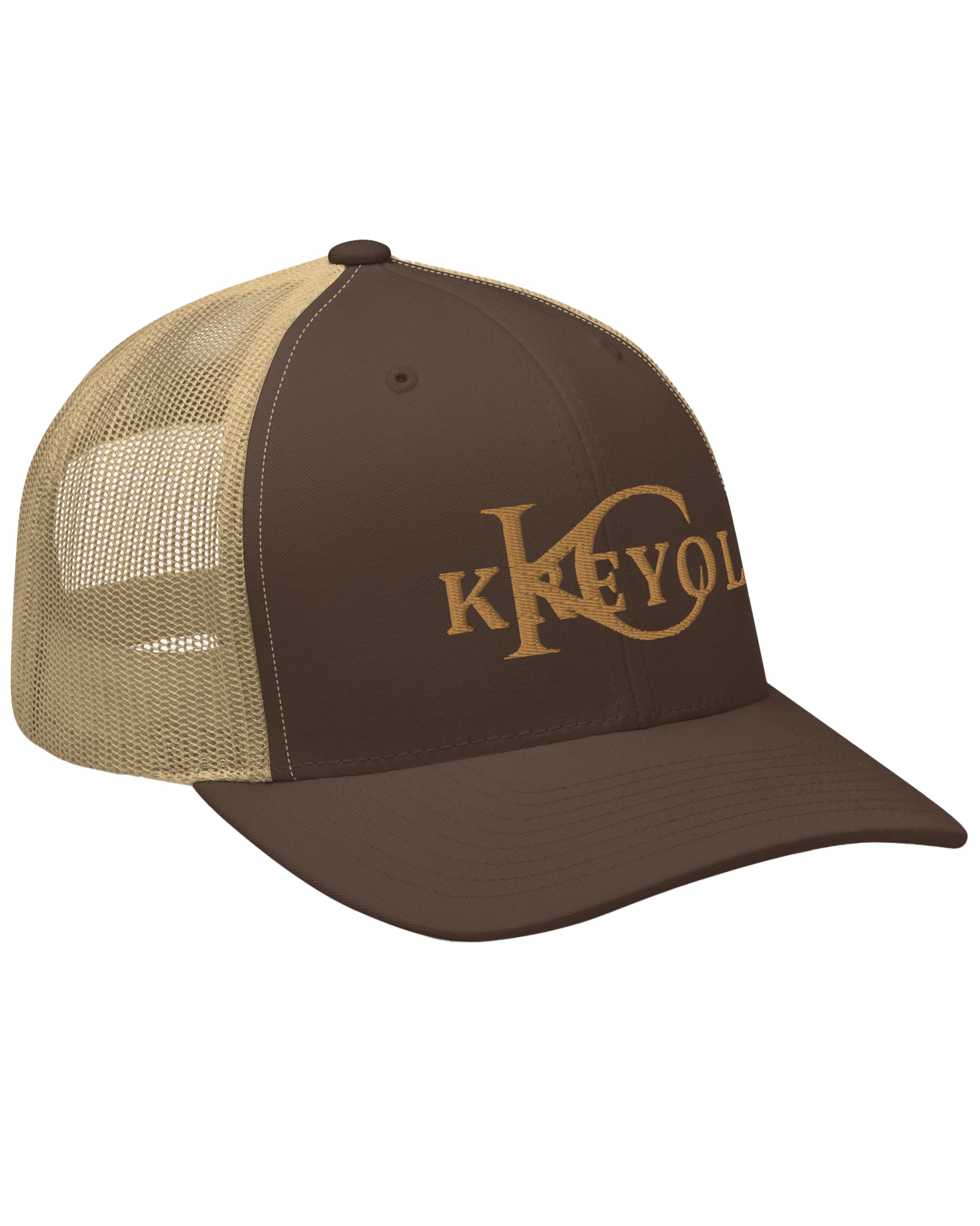 Casquette trucker rétro marron/kaki - Frache