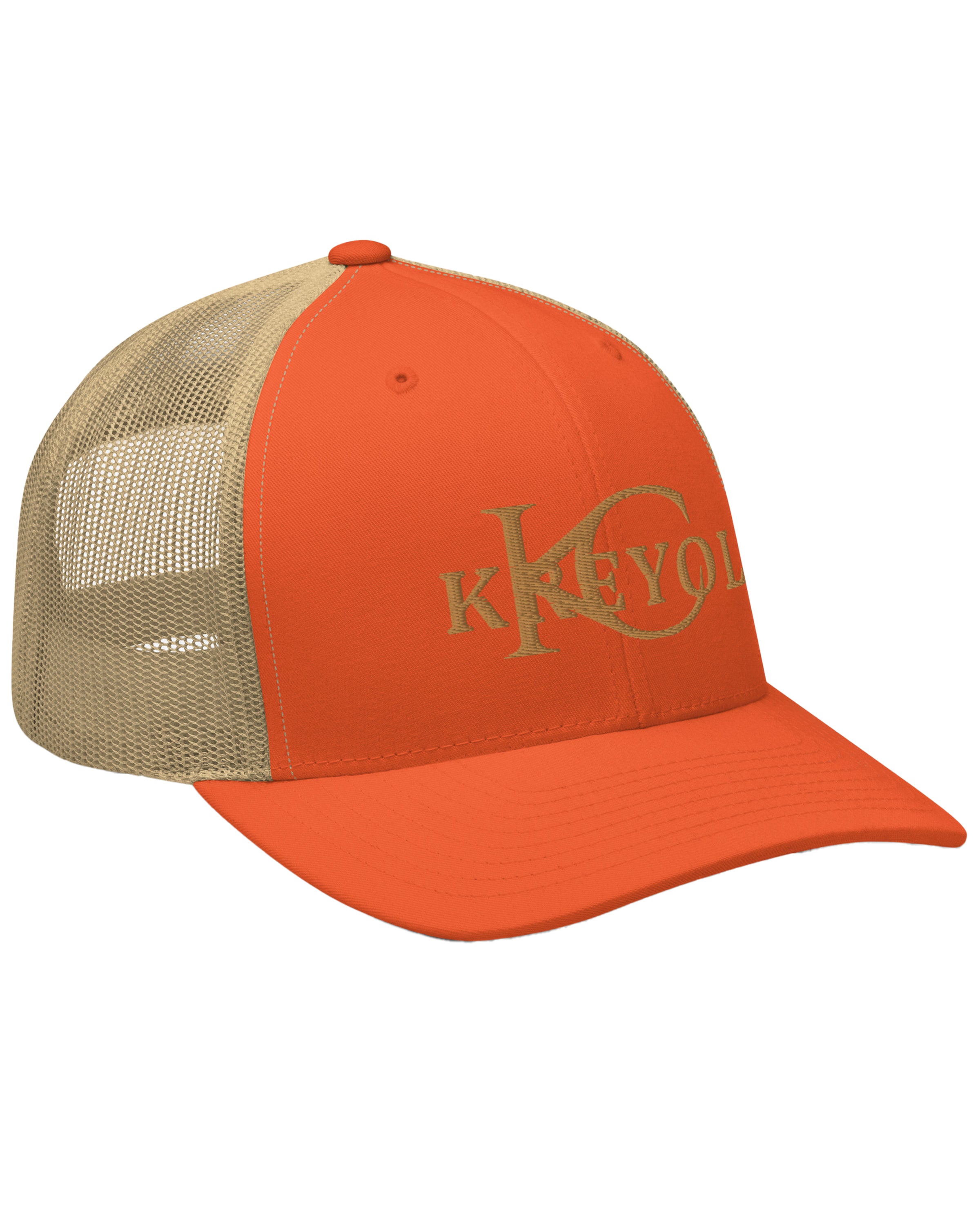 Casquette trucker rétro orange/kaki - Frache