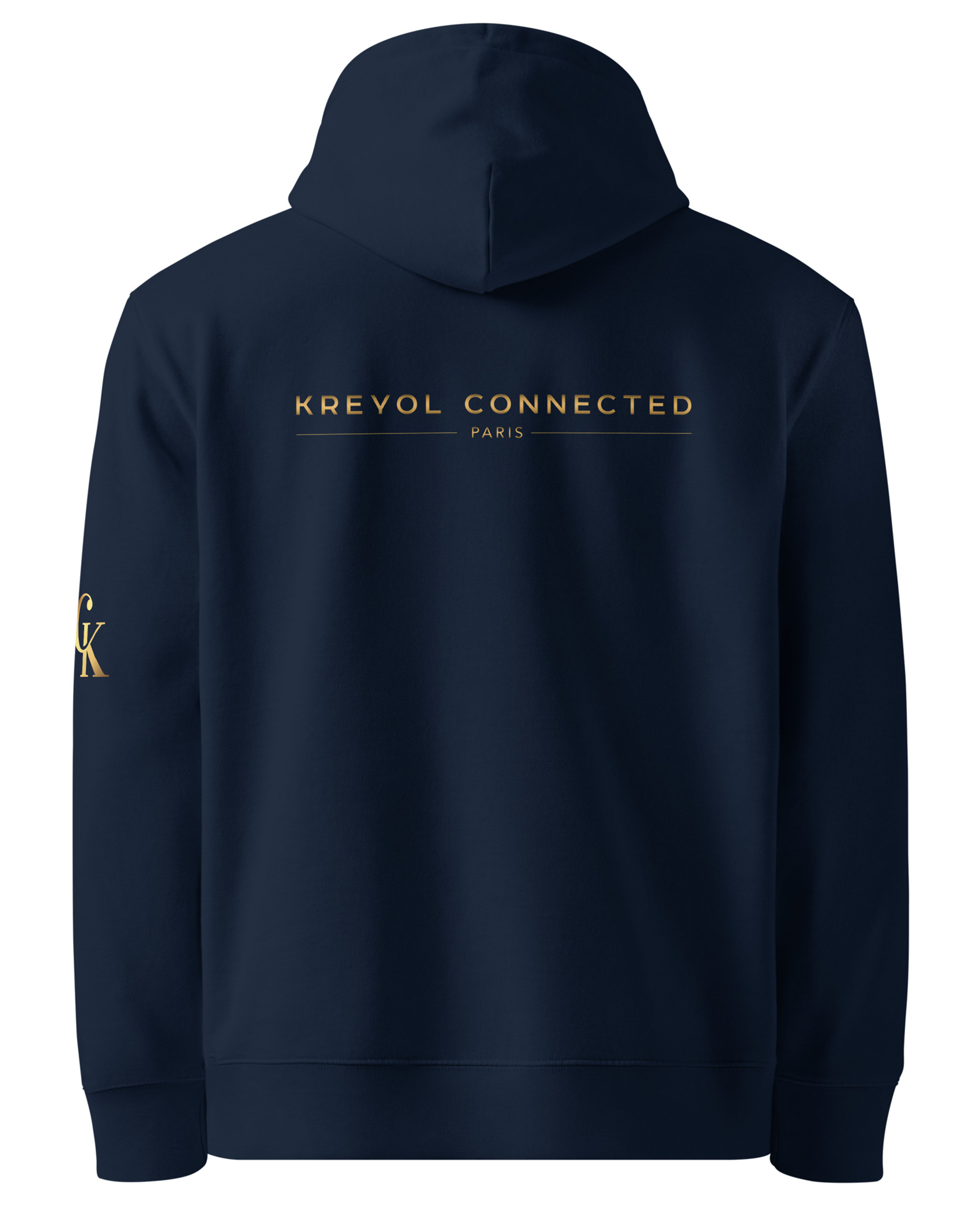 Sweat à capuche écologique Goyave#couleur_french navy