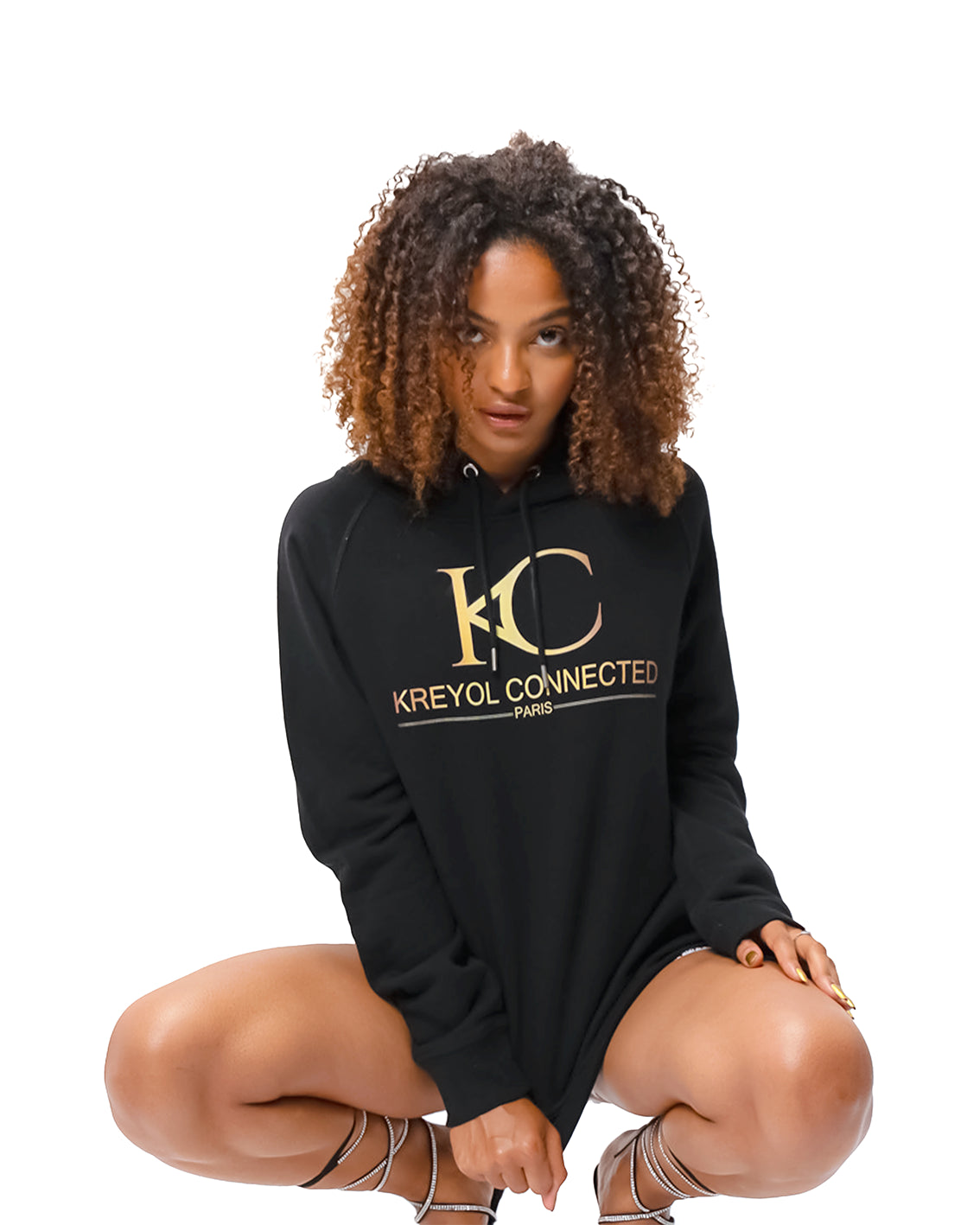 Sweat à capuche écologique Goyave#couleur_noir