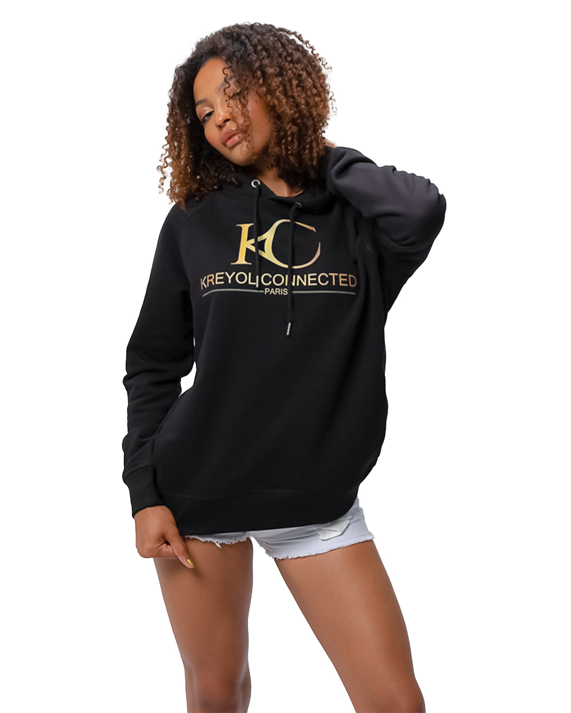 Sweat à capuche écologique Goyave#couleur_noir