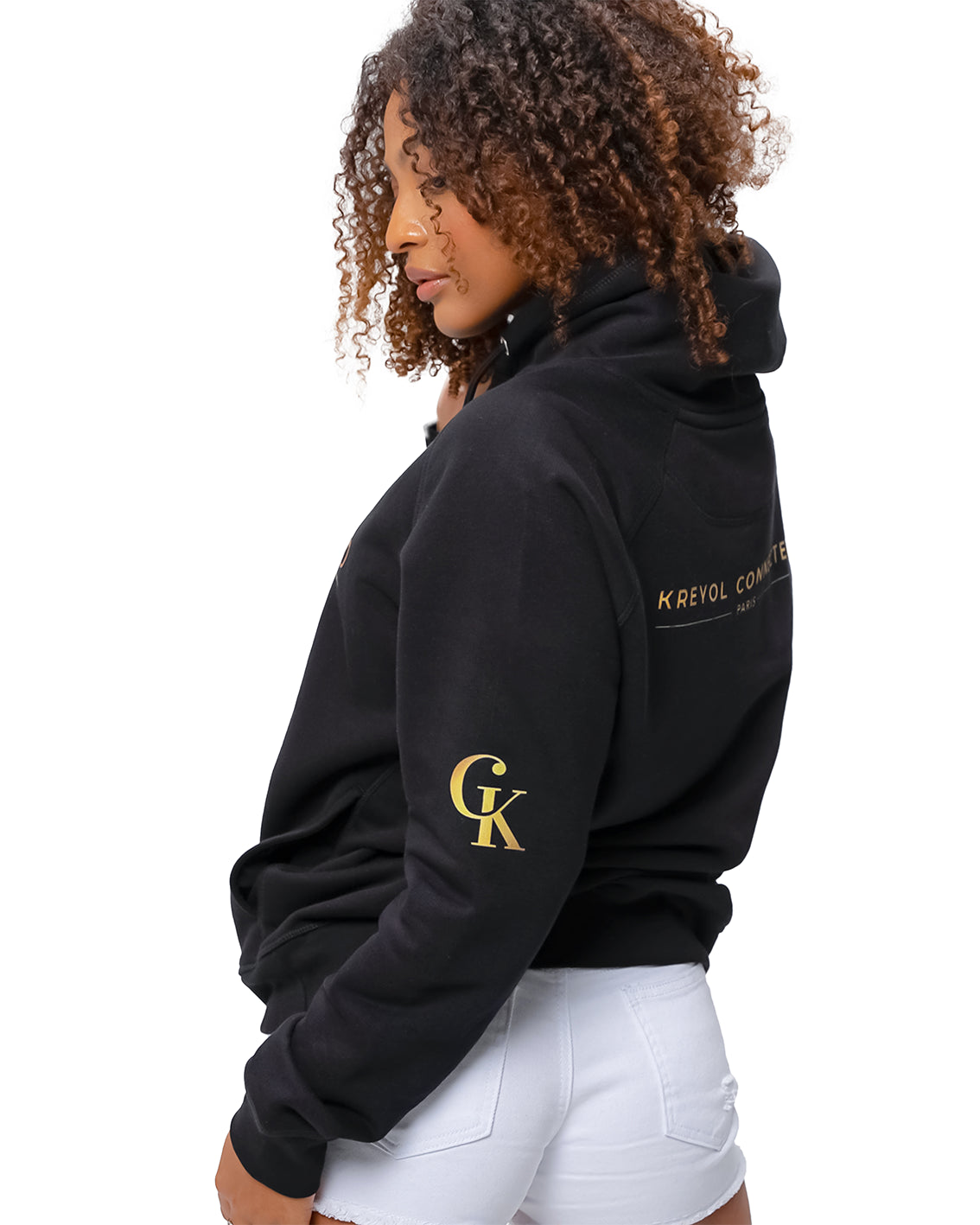 Sweat à capuche écologique Goyave#couleur_noir