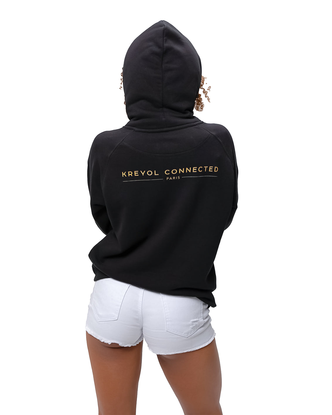 Sweat à capuche écologique Goyave#couleur_noir