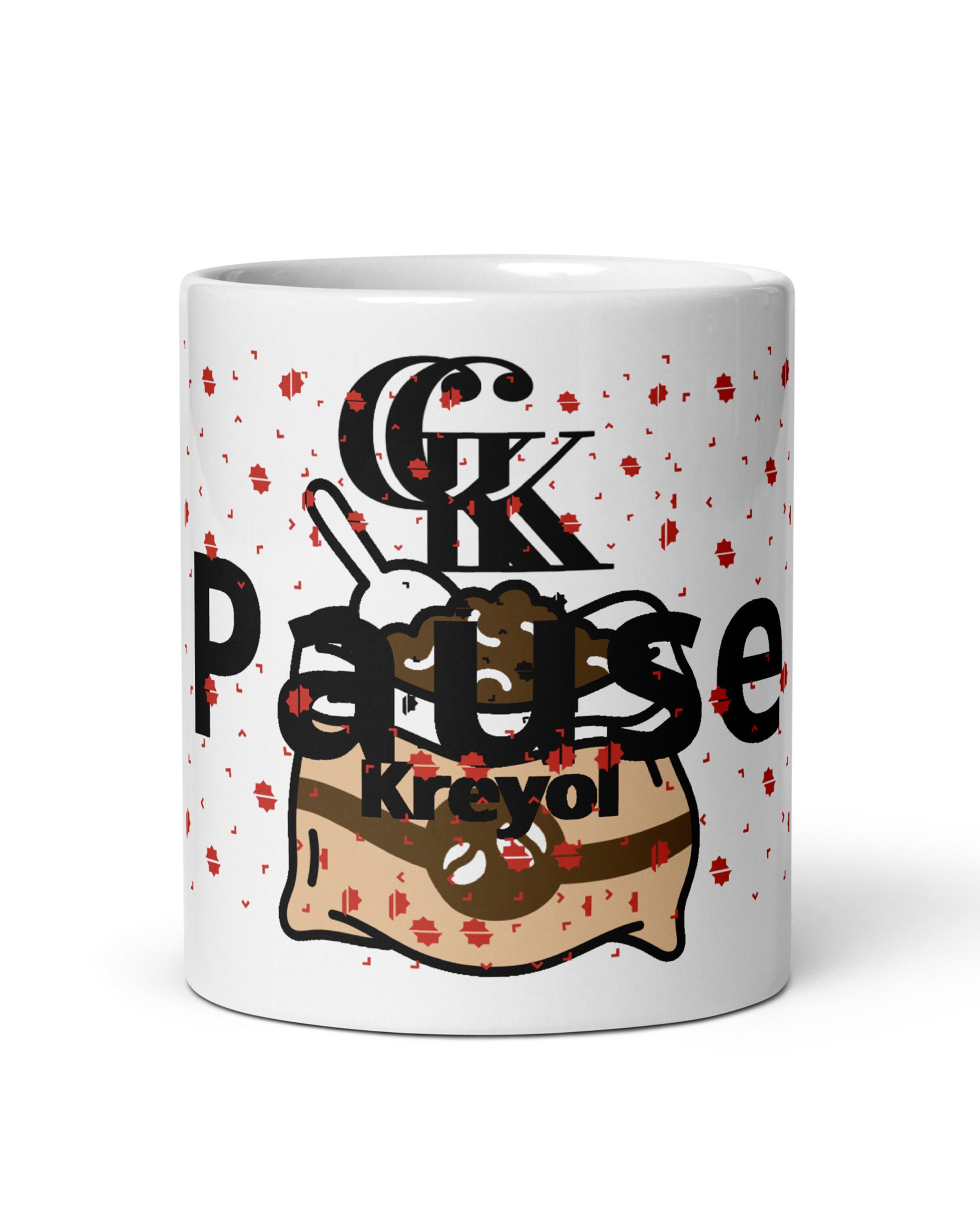 Mug blanc brillant - Pause Kreyol