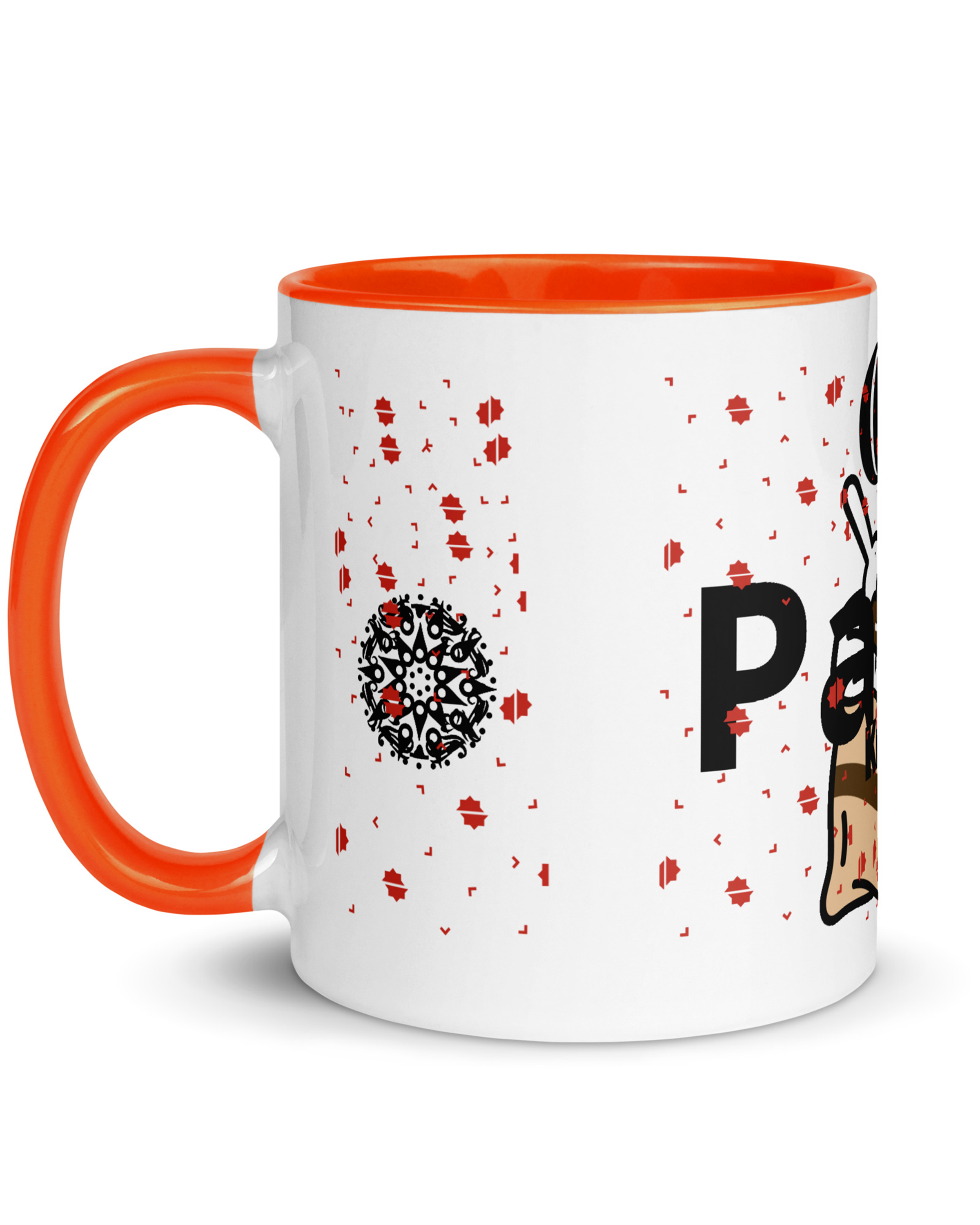 Mug en céramique coloré à l'intérieur orange - Pause Kreyol#couleur_orange