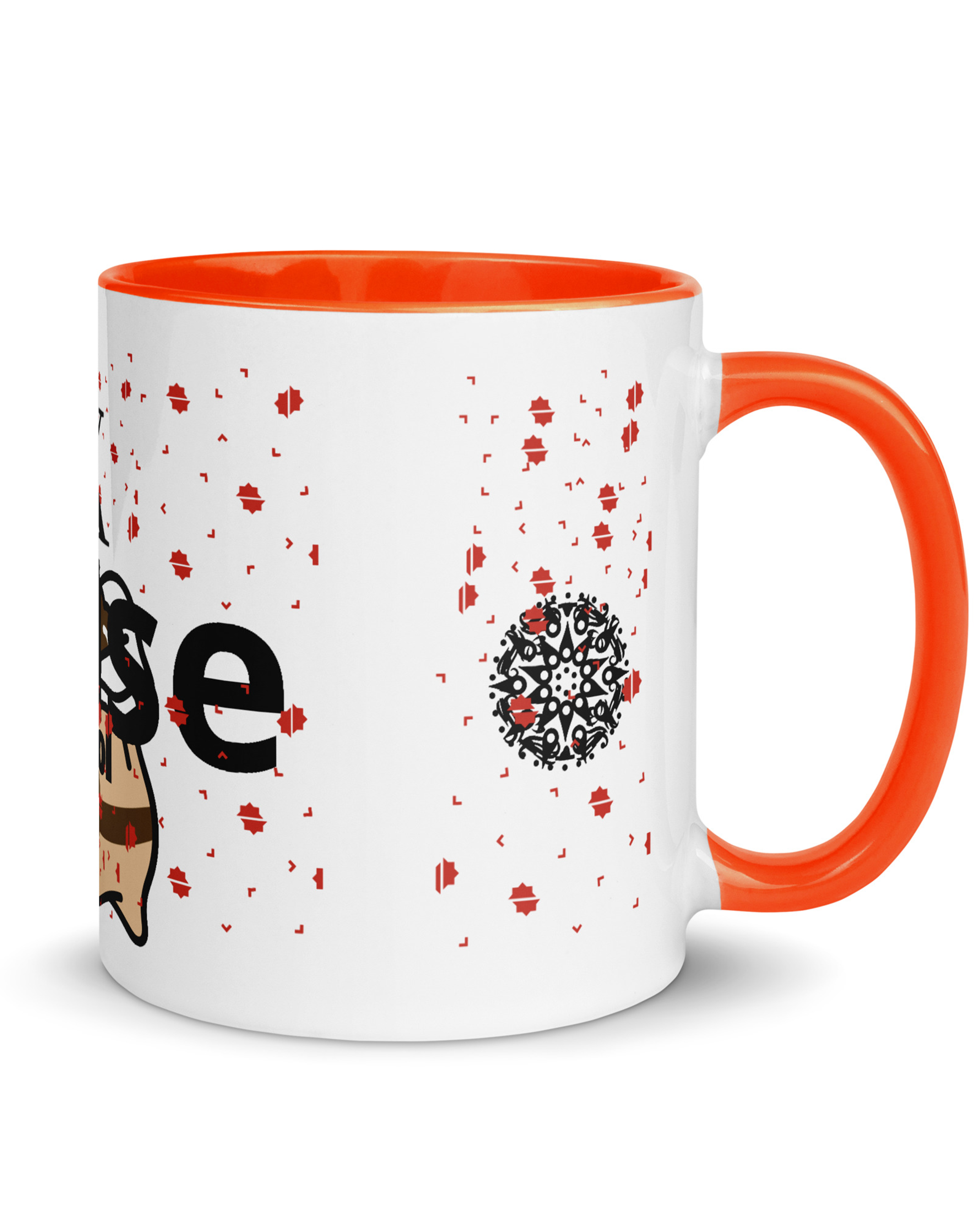 Mug en céramique coloré à l'intérieur orange - Pause Kreyol#couleur_orange