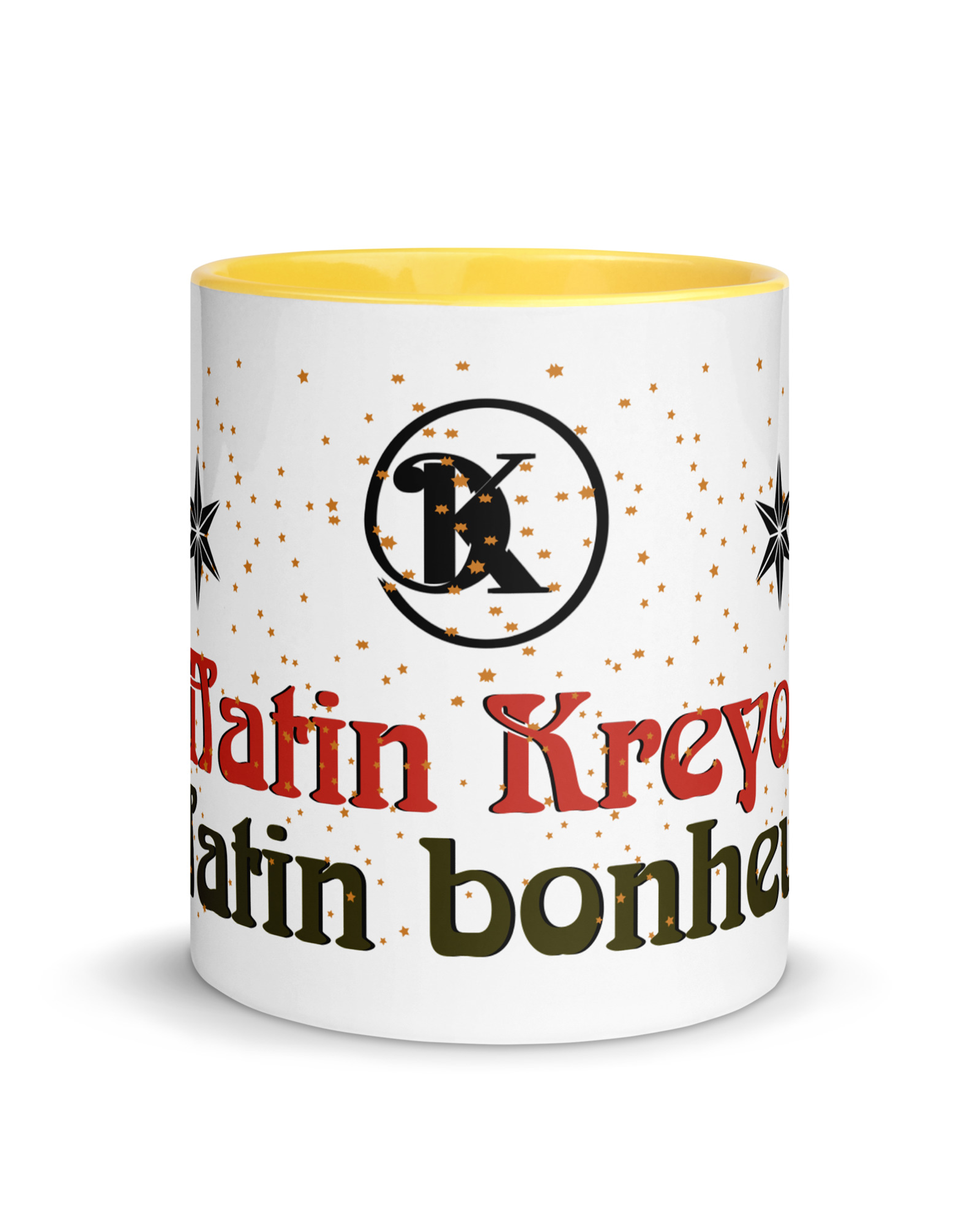 Mug en céramique couleur jaune - Taïno │ Matin Kreyol - Matin bonheur#couleur_jaune