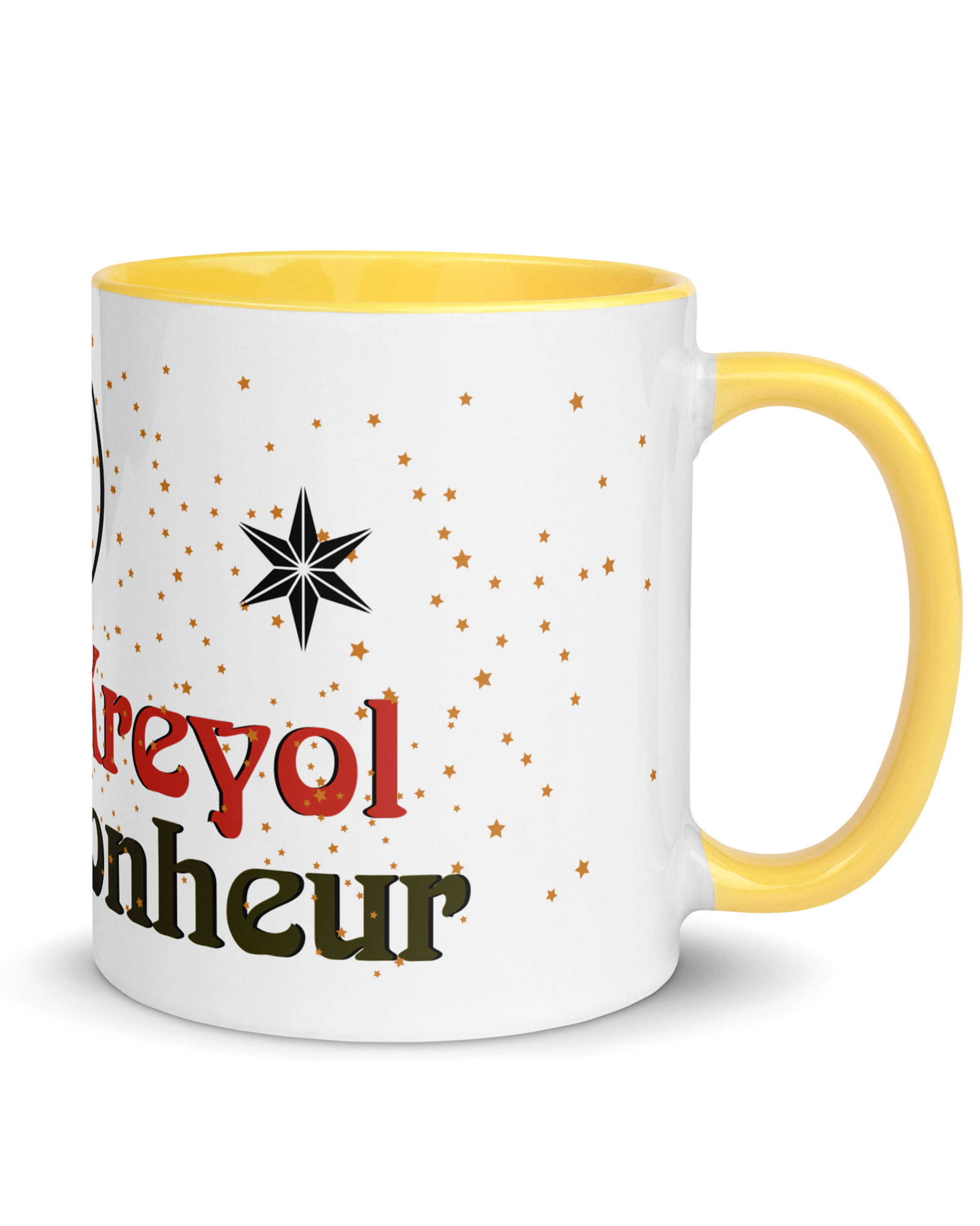 Mug en céramique couleur jaune - Taïno │ Matin Kreyol - Matin bonheur#couleur_jaune