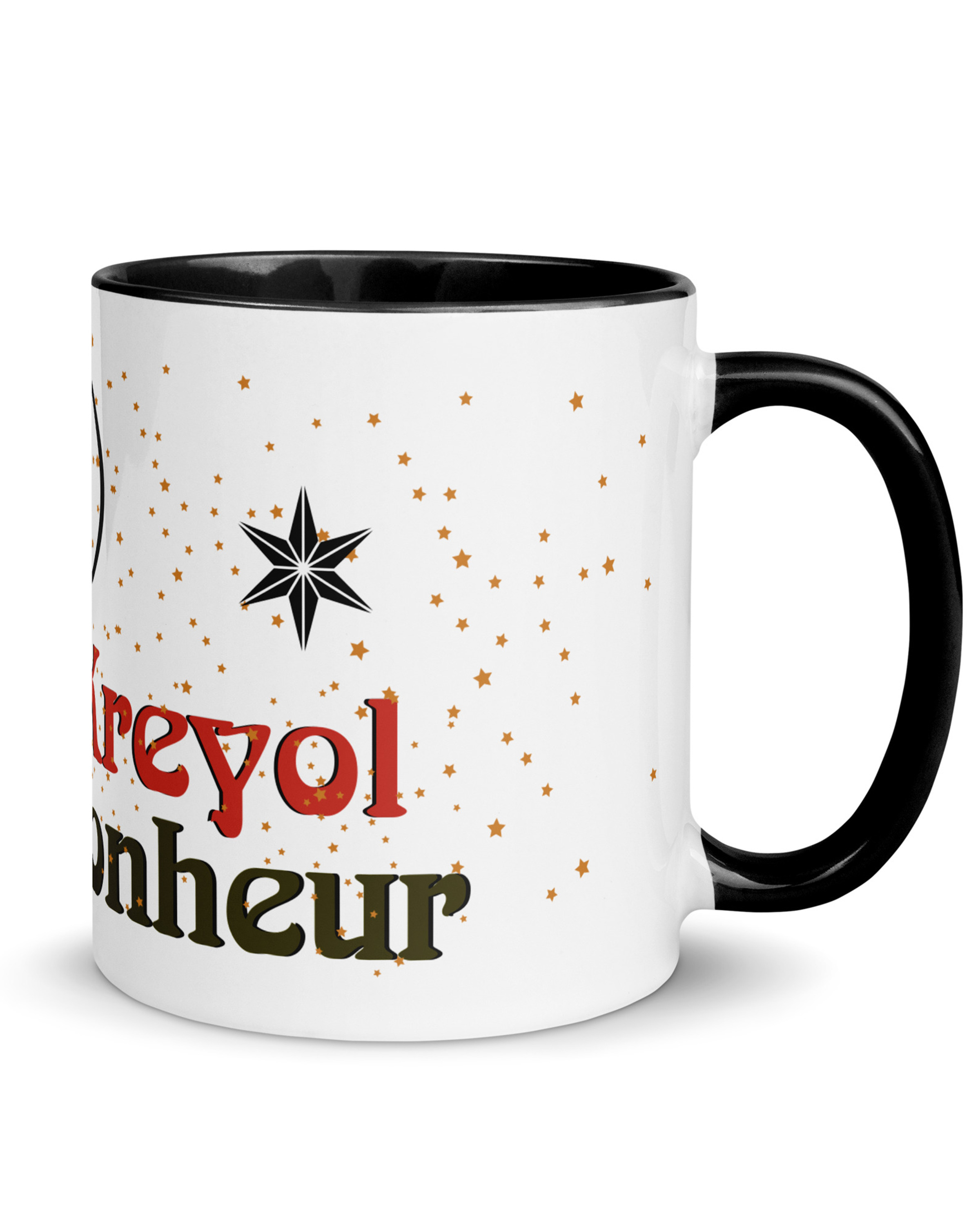 Mug en céramique couleur noir - Taïno │ Matin Kreyol - Matin bonheur#couleur_noir