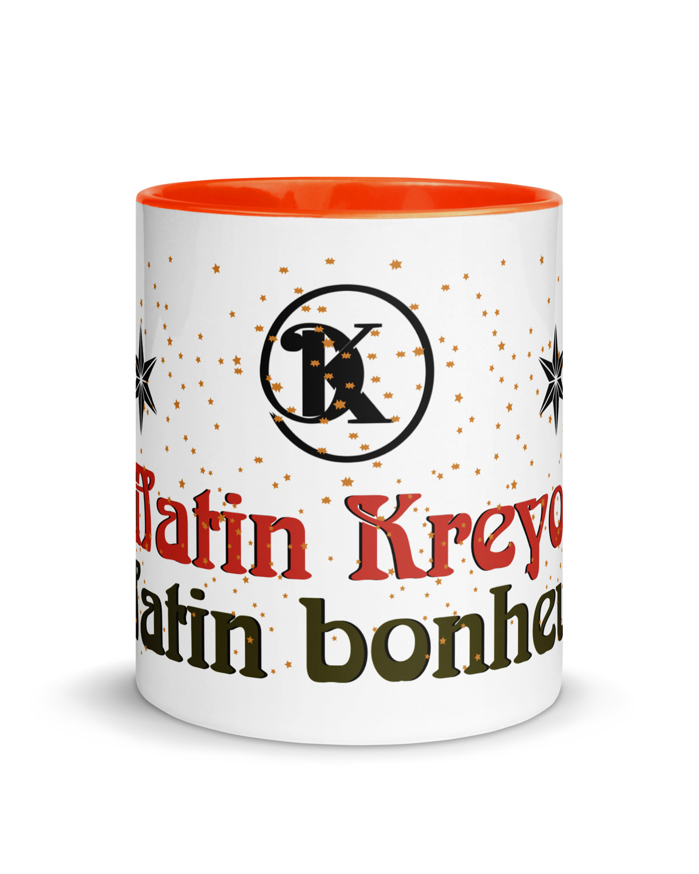 Mug en céramique couleur orange - Taïno │ Matin Kreyol - Matin bonheur#couleur_orange