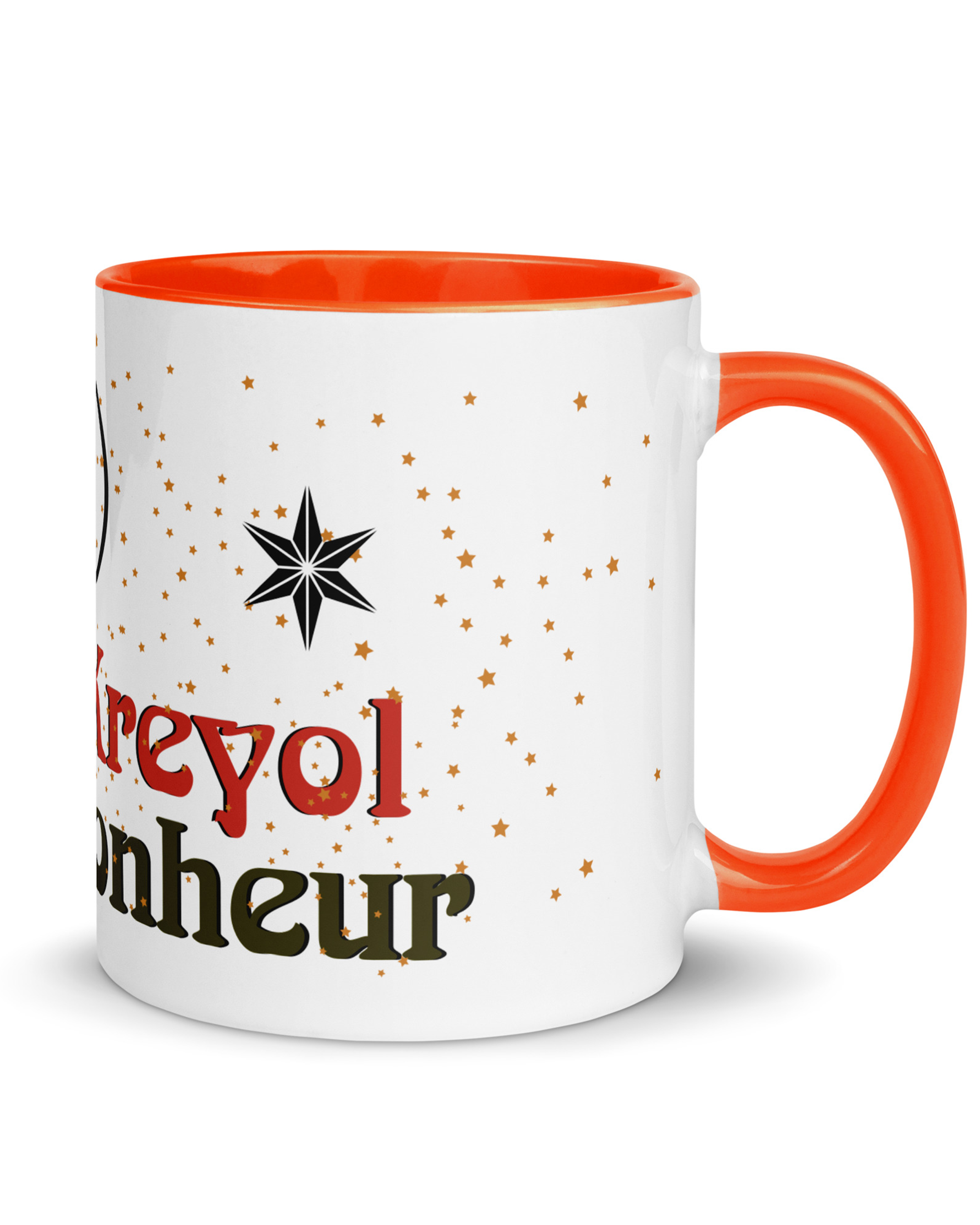 Mug en céramique couleur orange - Taïno │ Matin Kreyol - Matin bonheur#couleur_orange