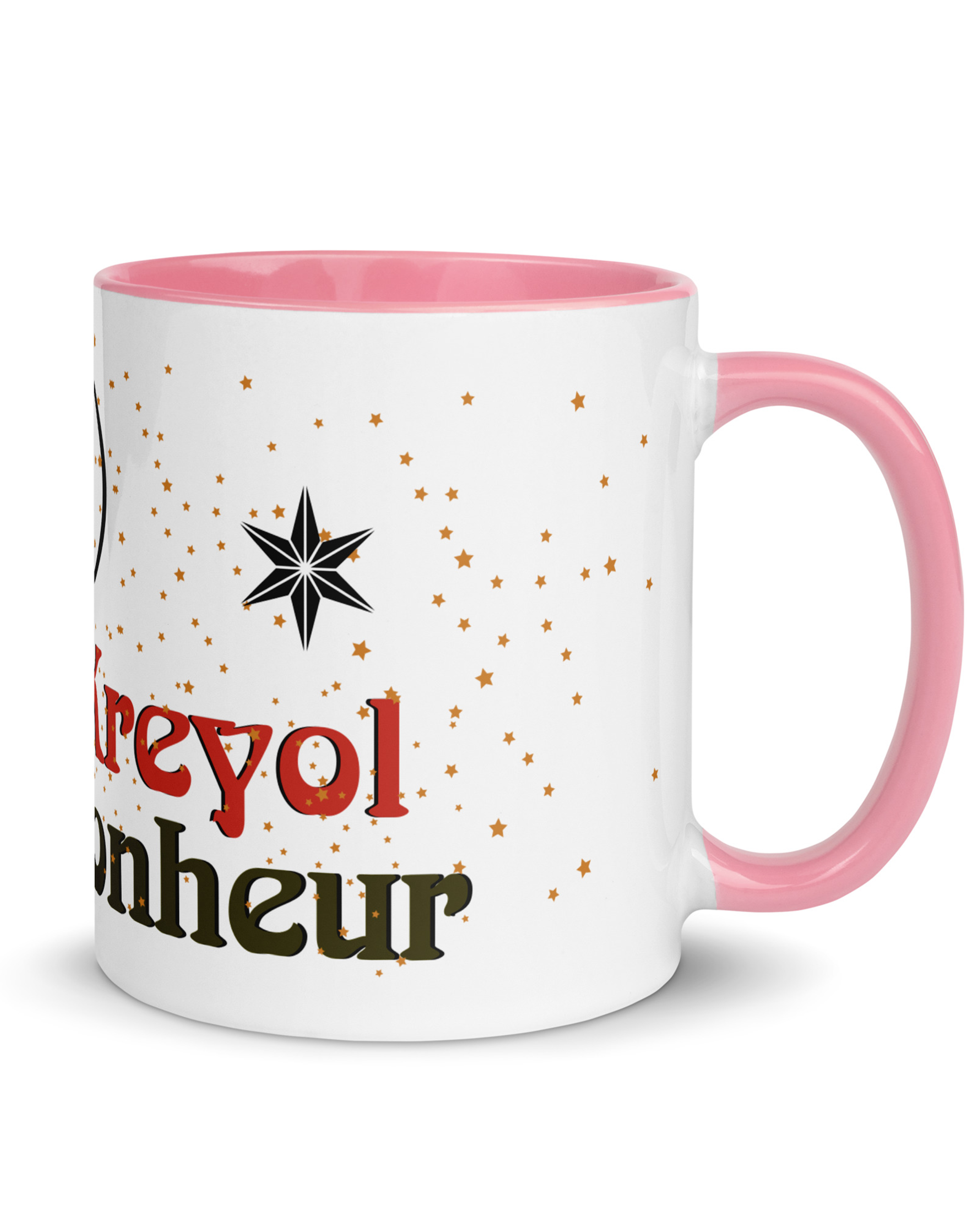 Mug en céramique couleur rose - Taïno │ Matin Kreyol - Matin bonheur#couleur_rose