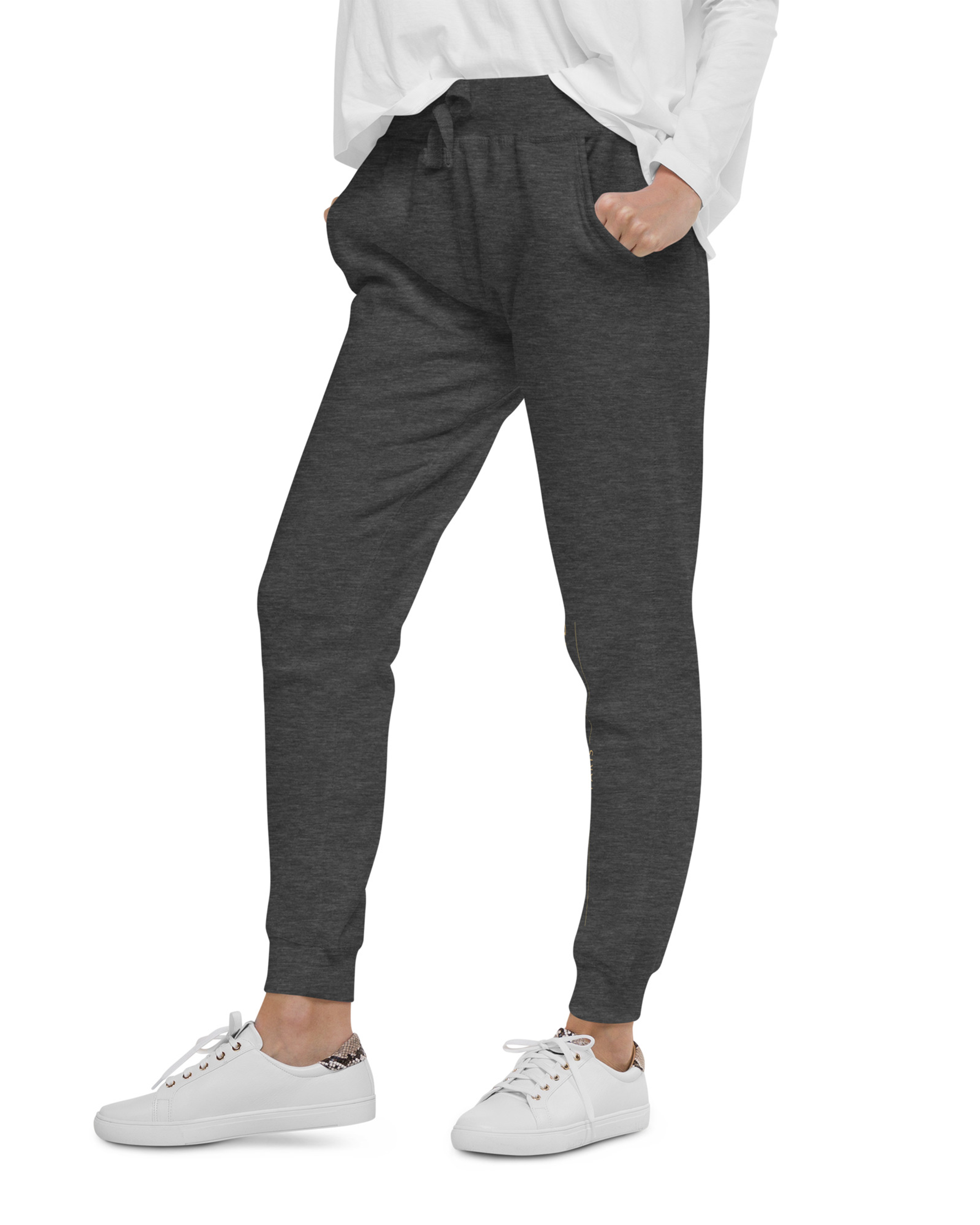 Pantalon de survêtement en molleton unisexe charcoal heather - Tamarin