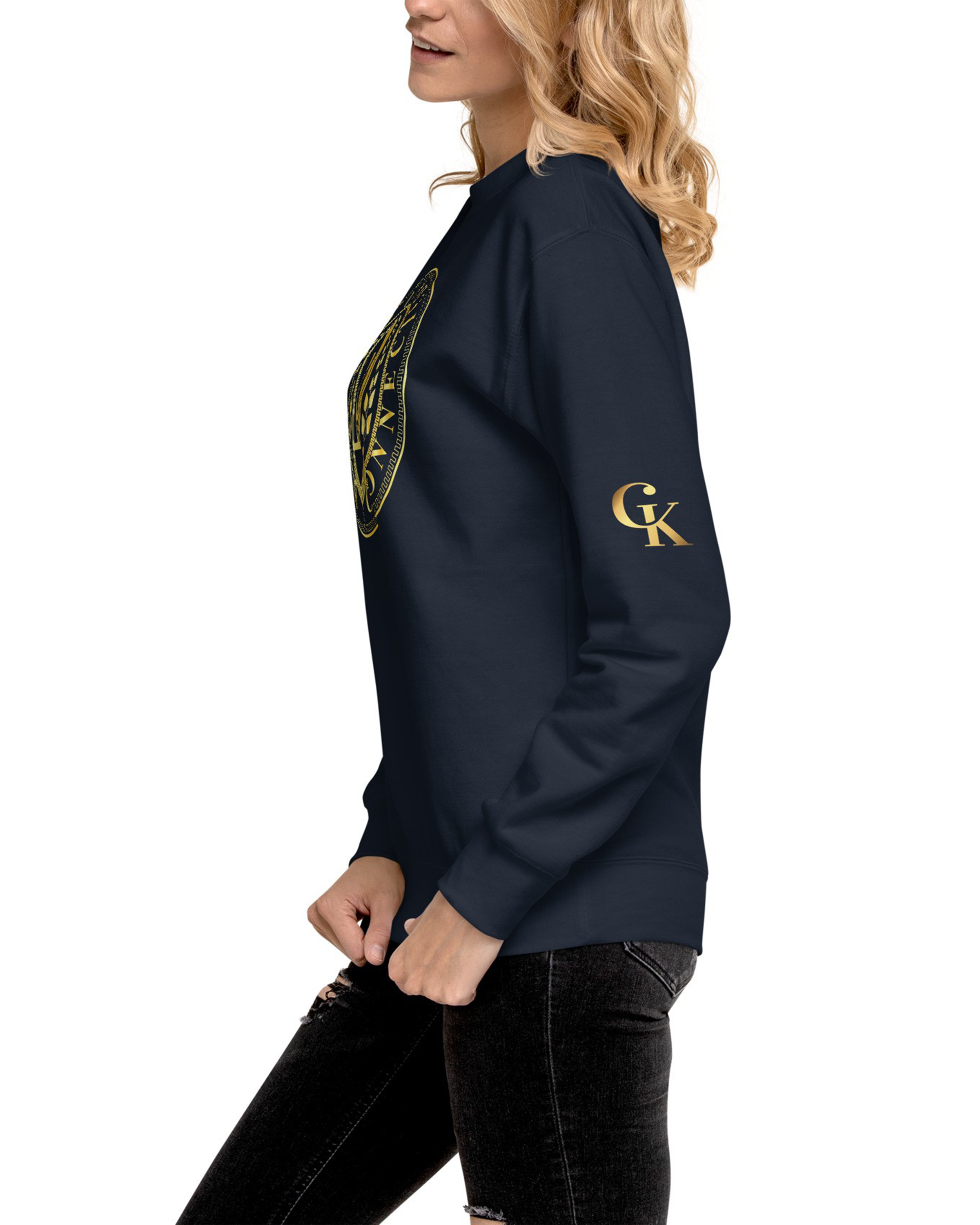 Sweat Premium en molleton unisexe navy blazer - Belline#couleur_navy blazer