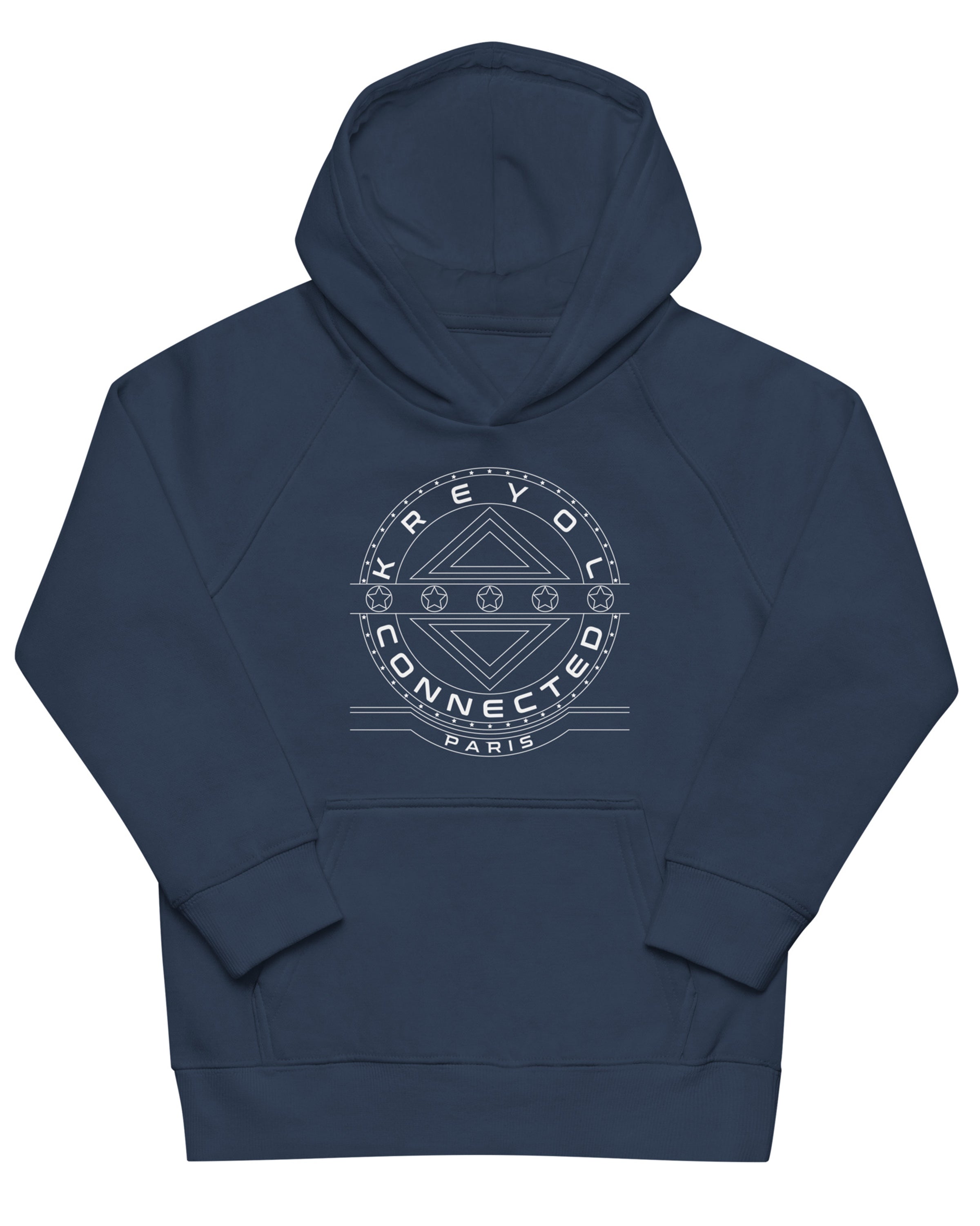 Sweat à capuche écologique enfant unisexe french navy - Berly#couleur_french navy