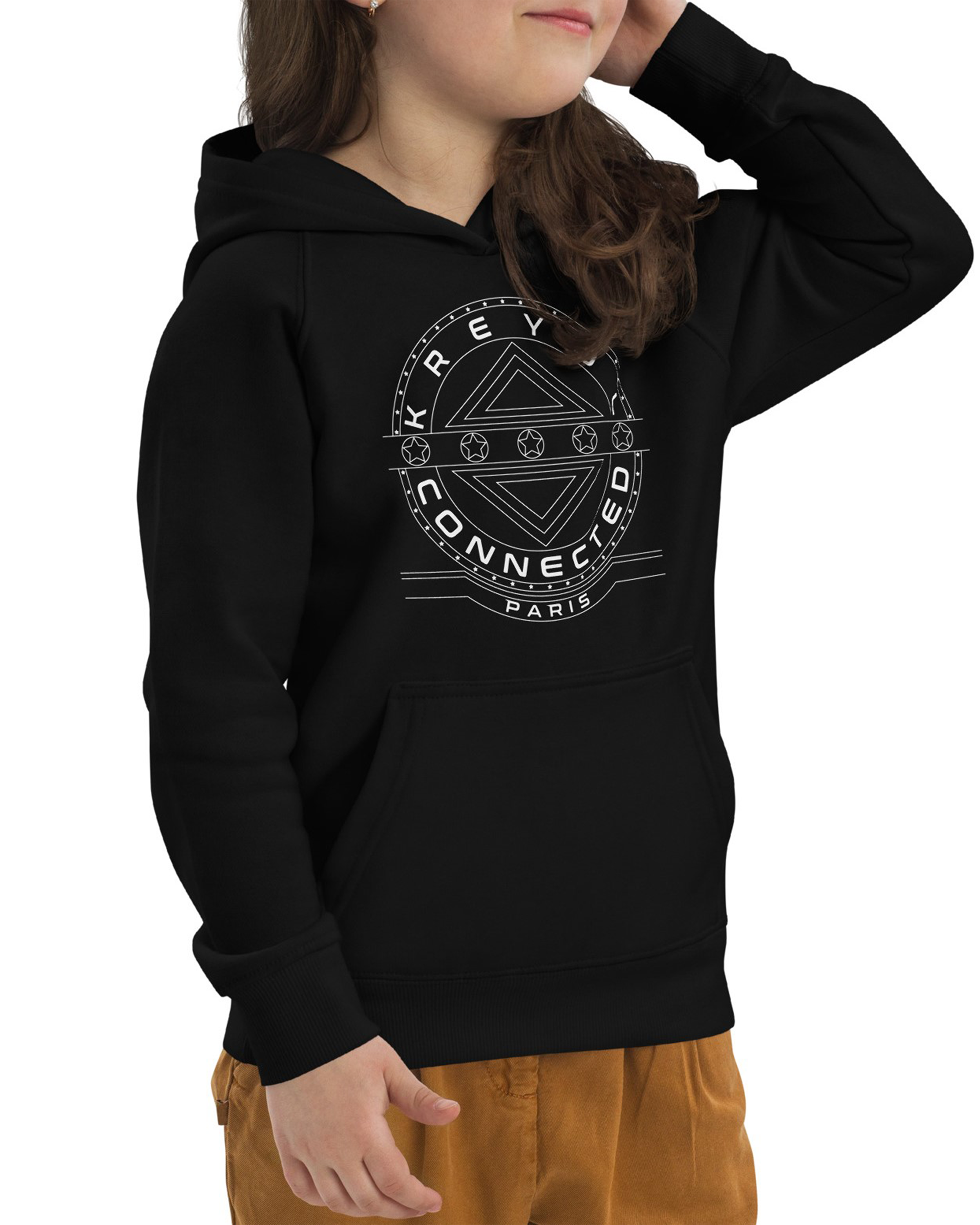 Sweat à capuche écologique enfant unisexe noir - Berly#couleur_noir