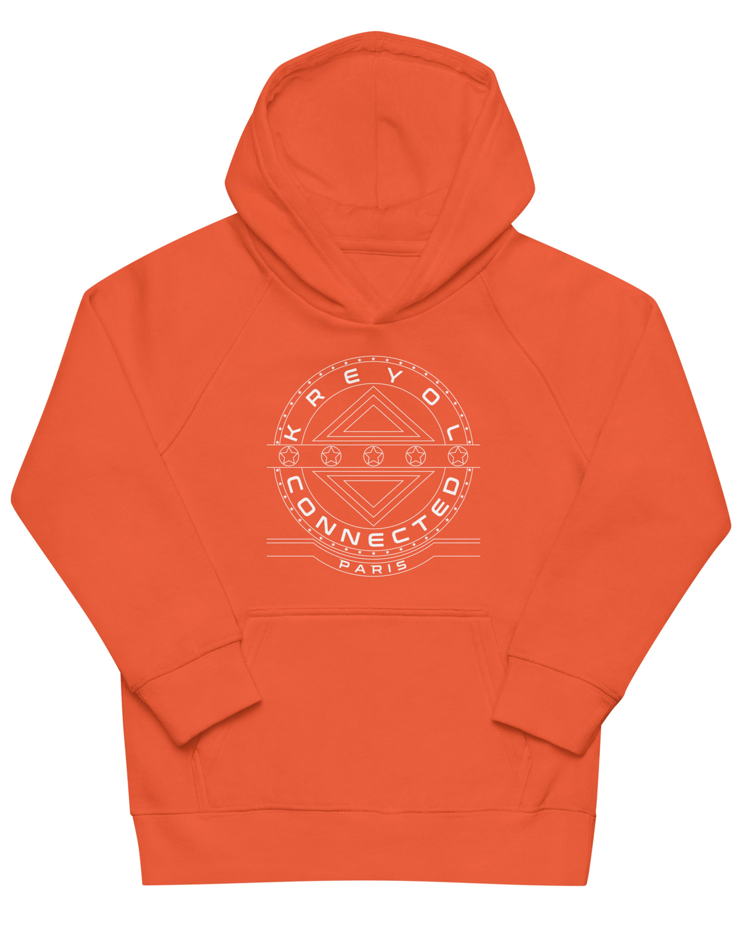 Sweat à capuche écologique enfant unisexe orange - Berly#couleur_orange